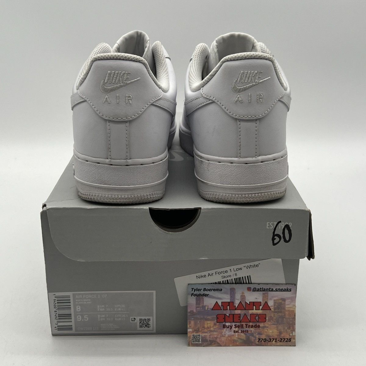 Nike Air Force 1 triple white Size US 8 / EU 41 - 3 Thumbnail