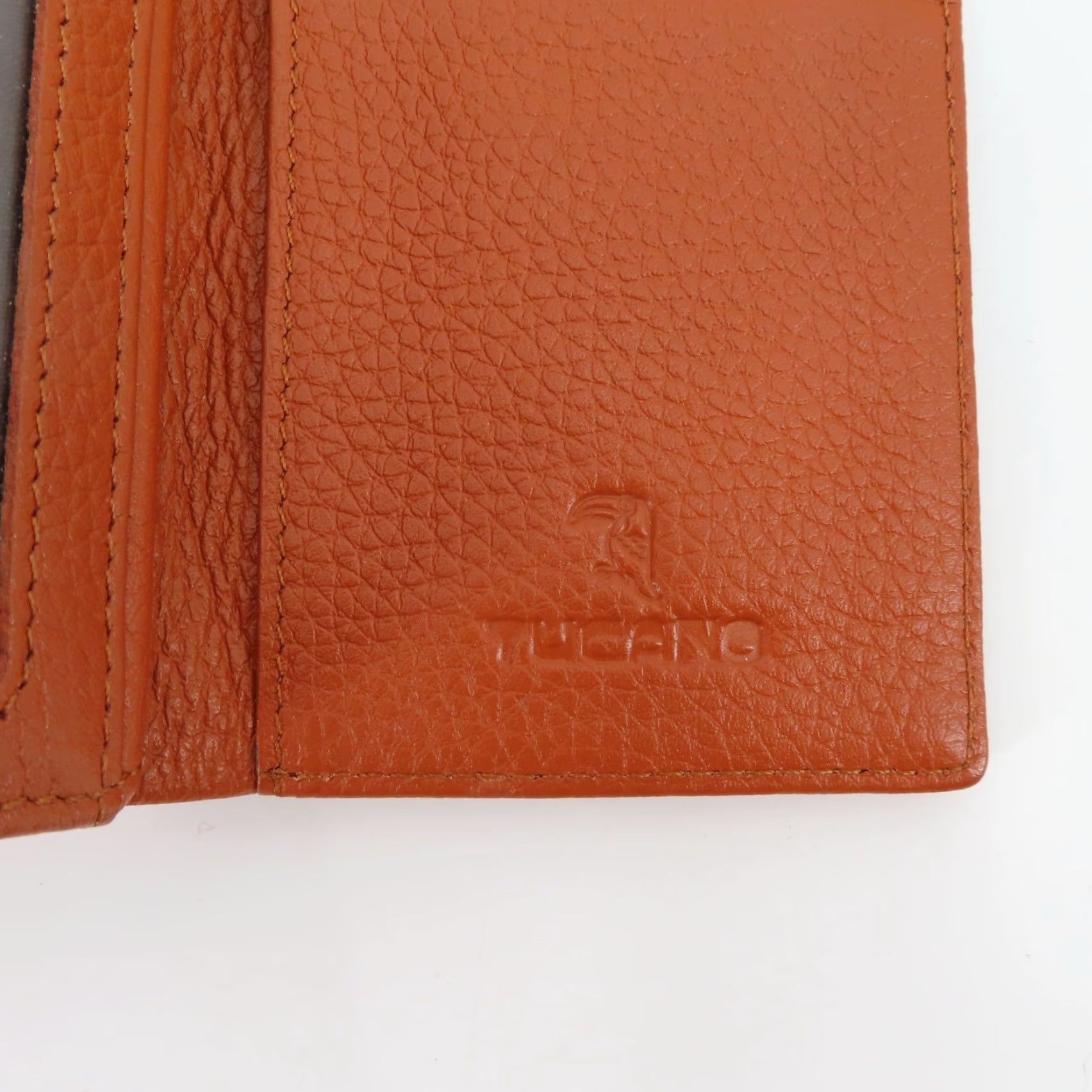 Vintage VINTAGE Tucano Wallet Brown Plaid Check Embossed Leather Folding Gold Silver Tone Metal Women Size ONE SIZE - 7 Thumbnail
