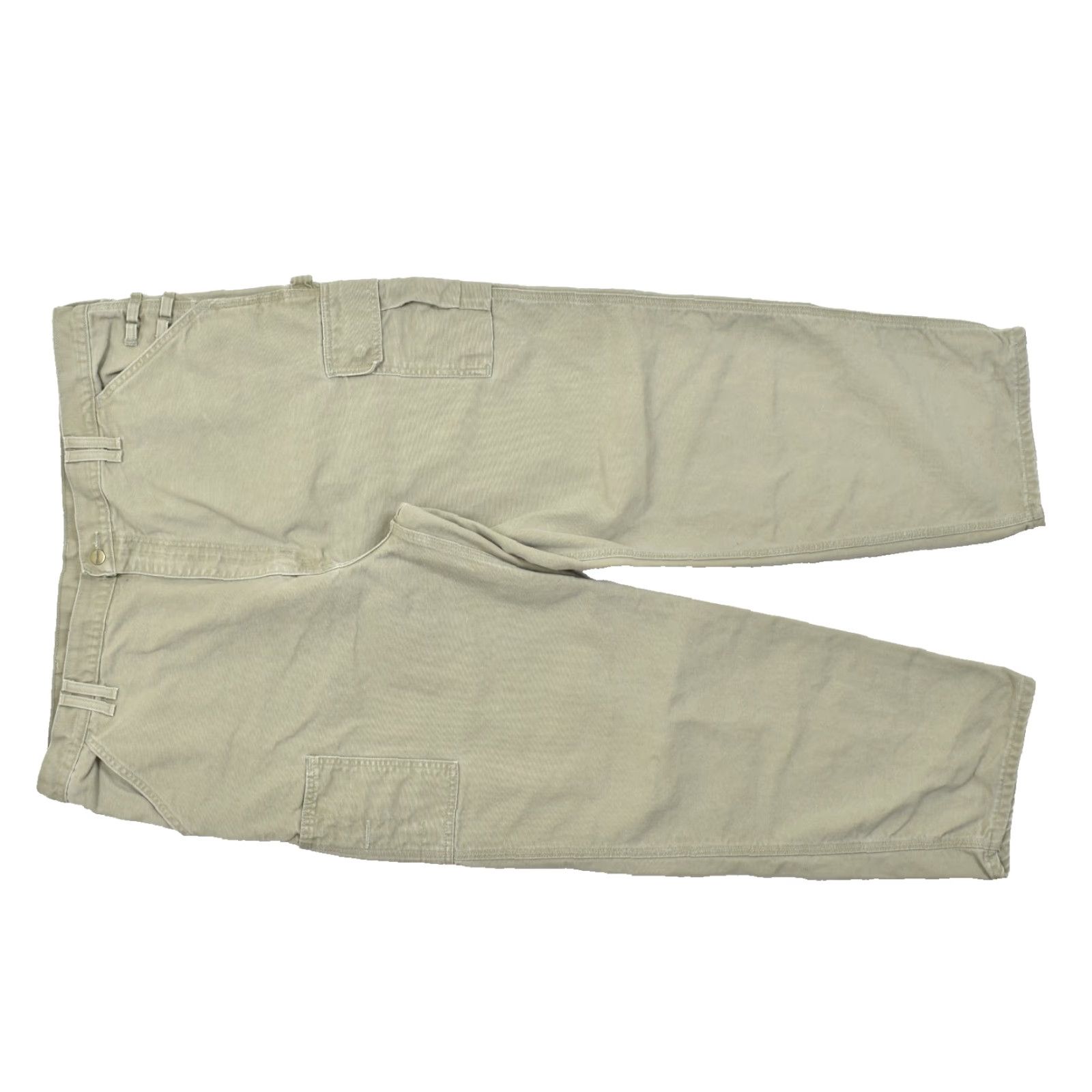 Carhartt Carhartt Men’s Cargo Pants Khaki Canvas 42x30 Relaxed Straight Workwear Pocket Dungaree Size 42 30 Regular Mens Size US 42 / EU 58 - 2 Thumbnail