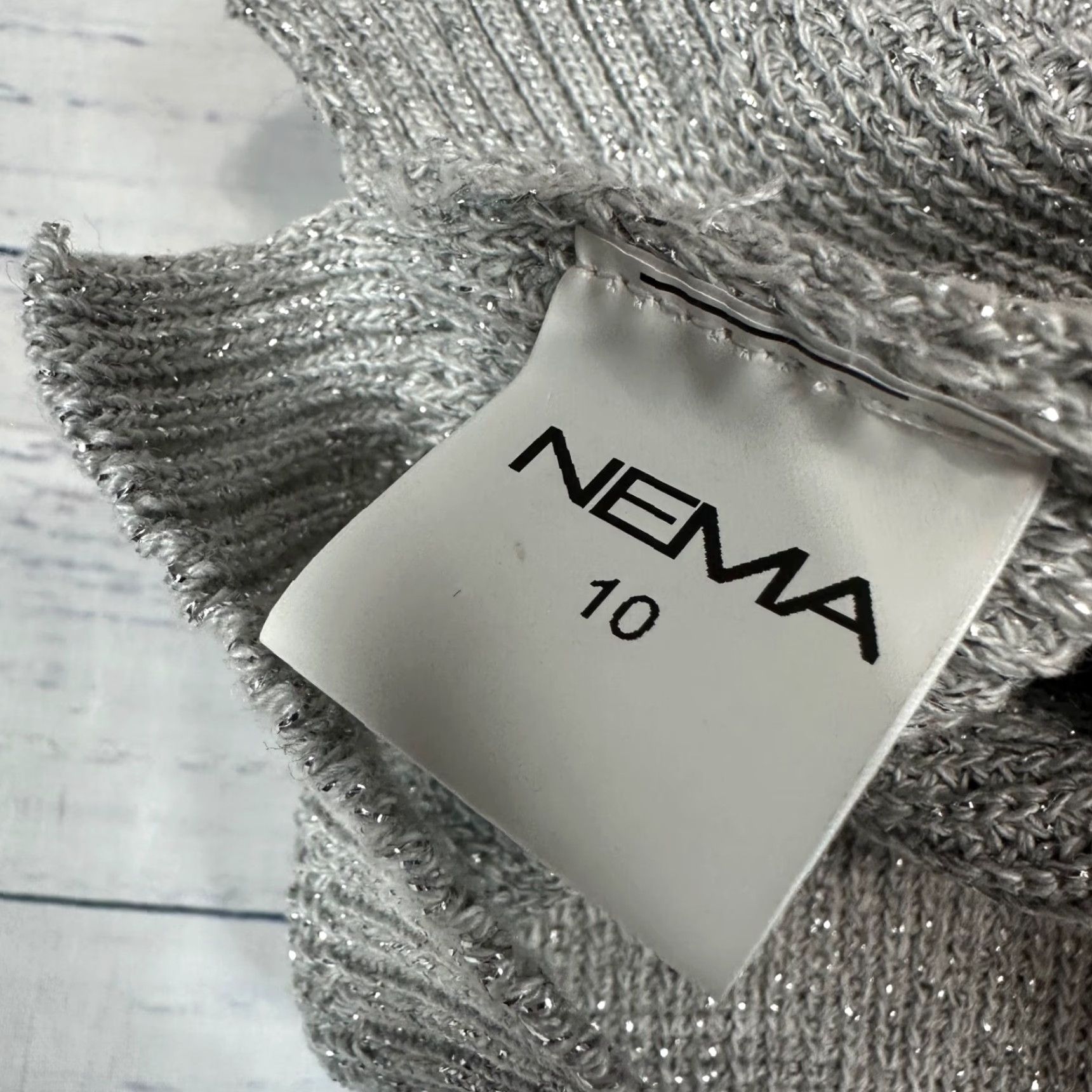 Vintage Nema Womens Tank Top Cropped Knit Size 10 Silver Shirt Adult Womens Size L / US 10 / IT 46 - 6 Thumbnail
