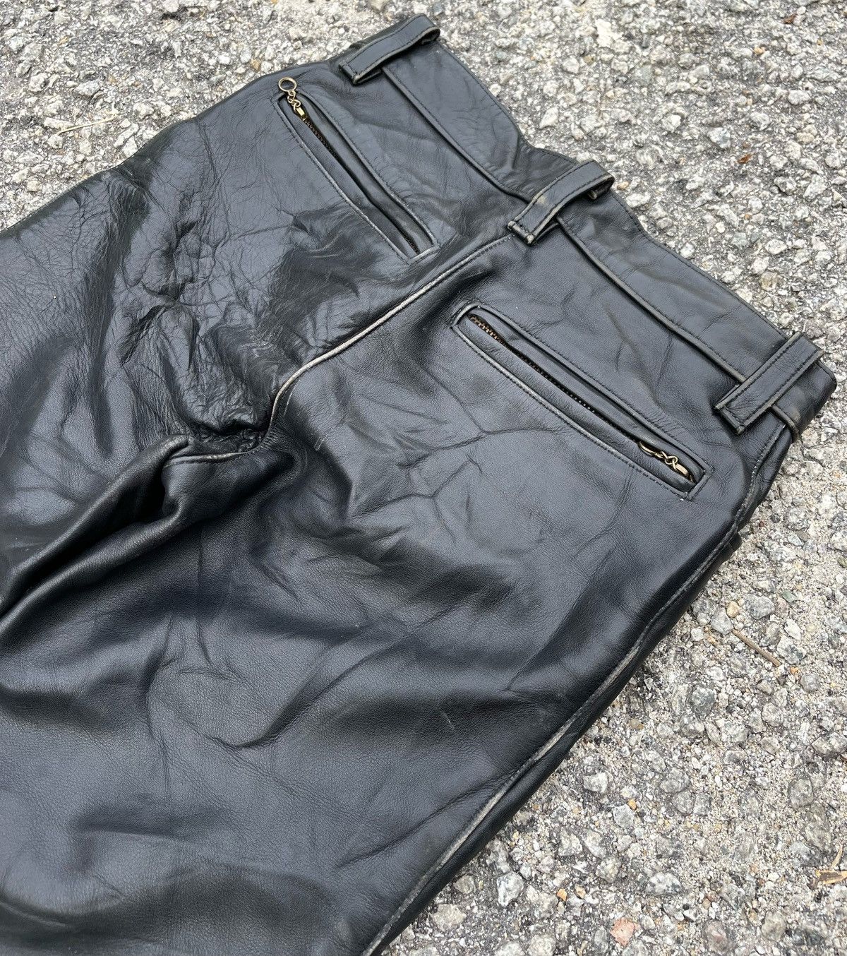 Vanson Leathers 🔥VINTAGE VANSON LEATHER USA BIKERS LEATHER PANTS Size US 28 / EU 44 - 7 Thumbnail