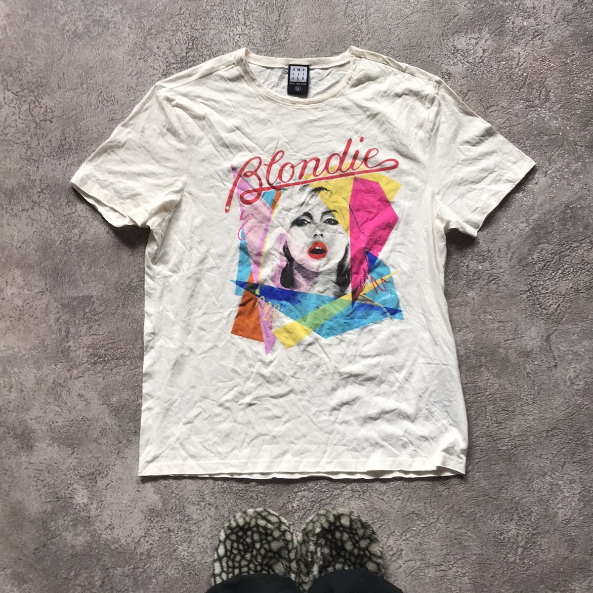 Vintage Vintage 90s Blondie Band Tee Sun Faded Graphic Streetwear XX Size US XXL / EU 58 / 5 - 1 Thumbnail