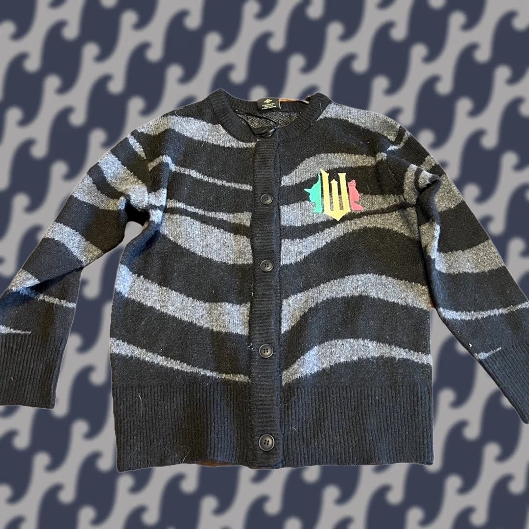Vintage Wicked Cardigan Women XXS Black Button Crew Neck Striped Zebra Graphic NWT Target x Paul Tazewell Sweater Size XXS / US 00 / IT 34 - 1 Thumbnail