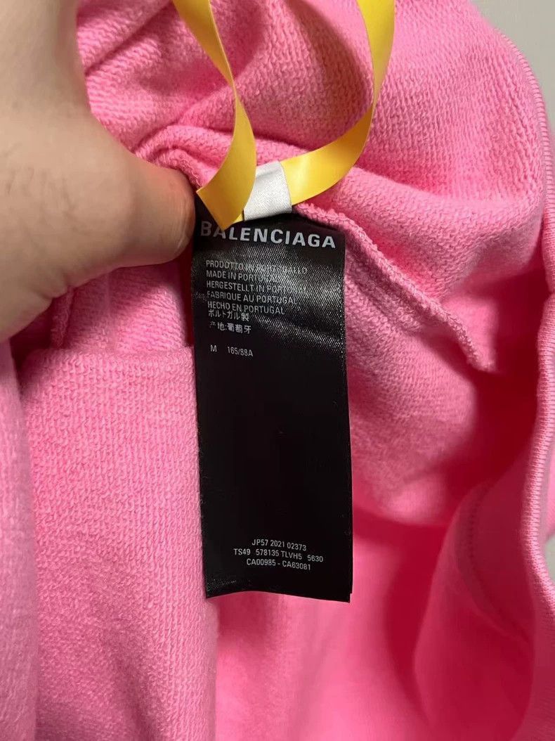 Balenciaga Balenciaga Pink Bebe Hoodie with Rhinestones-2506 Size M / US 6-8 / IT 42-44 - 5 Thumbnail