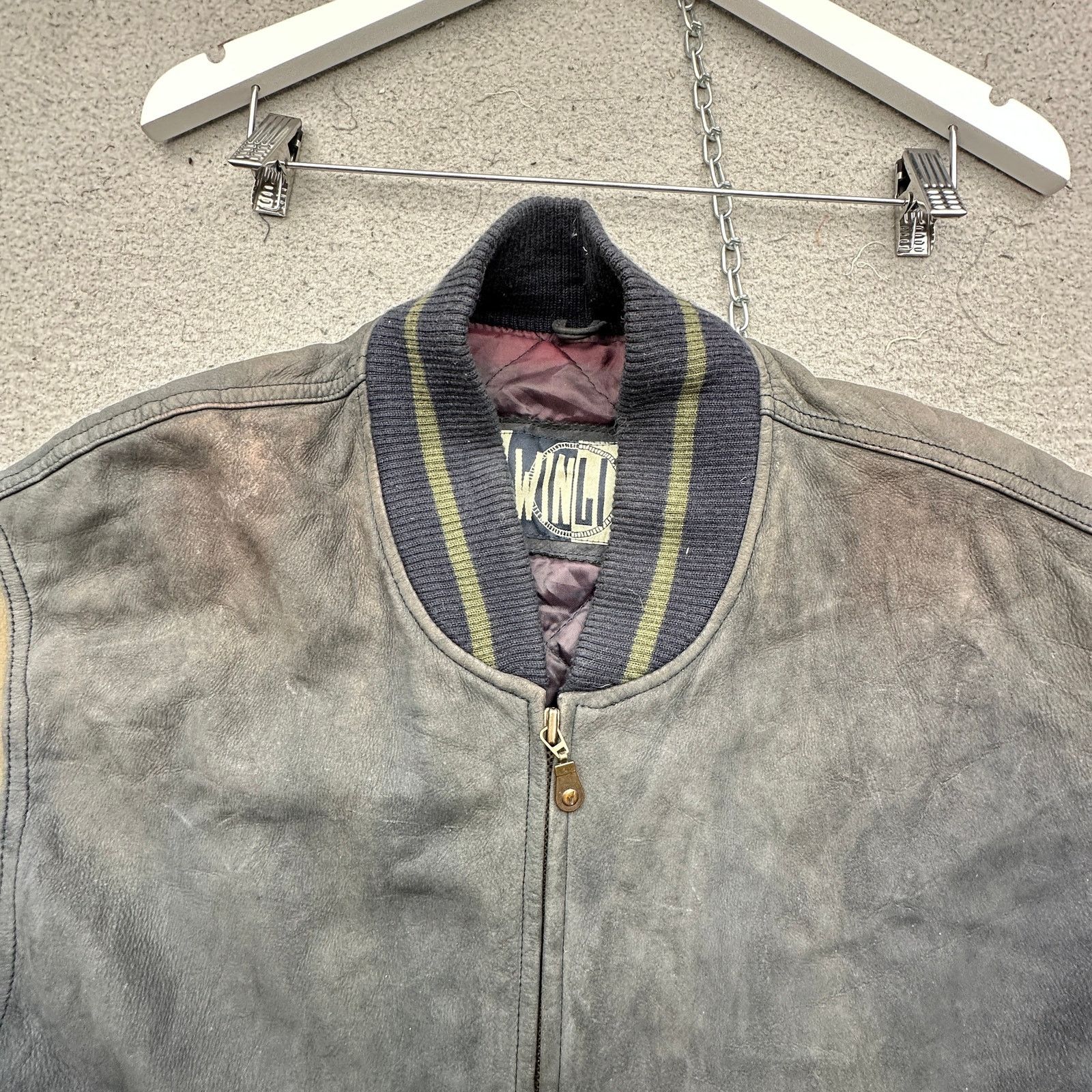 Other Vintage Winlit Two Tone Varsity Bomber Leather Jacket Large Size US L / EU 52-54 / 3 - 11 Thumbnail