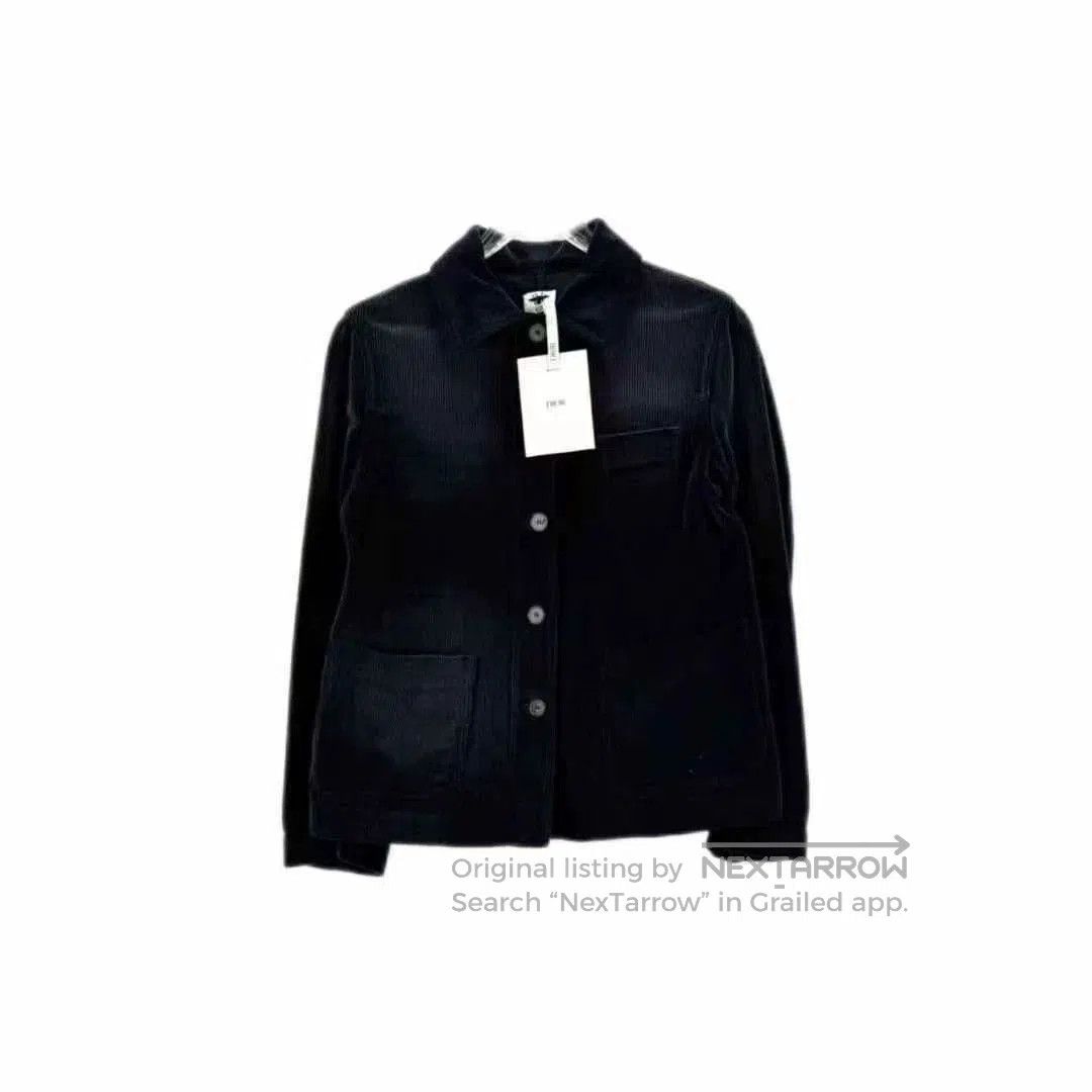 Dior Blue Bee Logo Corduroy Jacket.