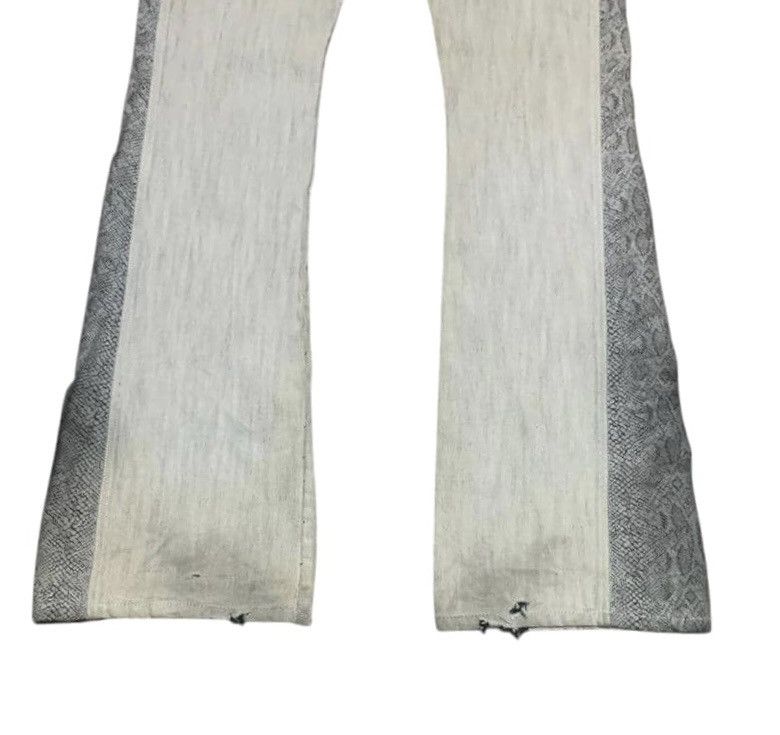If Six Was Nine Vintage Mogan Homme Flare Bootcut Bell Bottom Jeans Snake Size US 33 - 7 Thumbnail