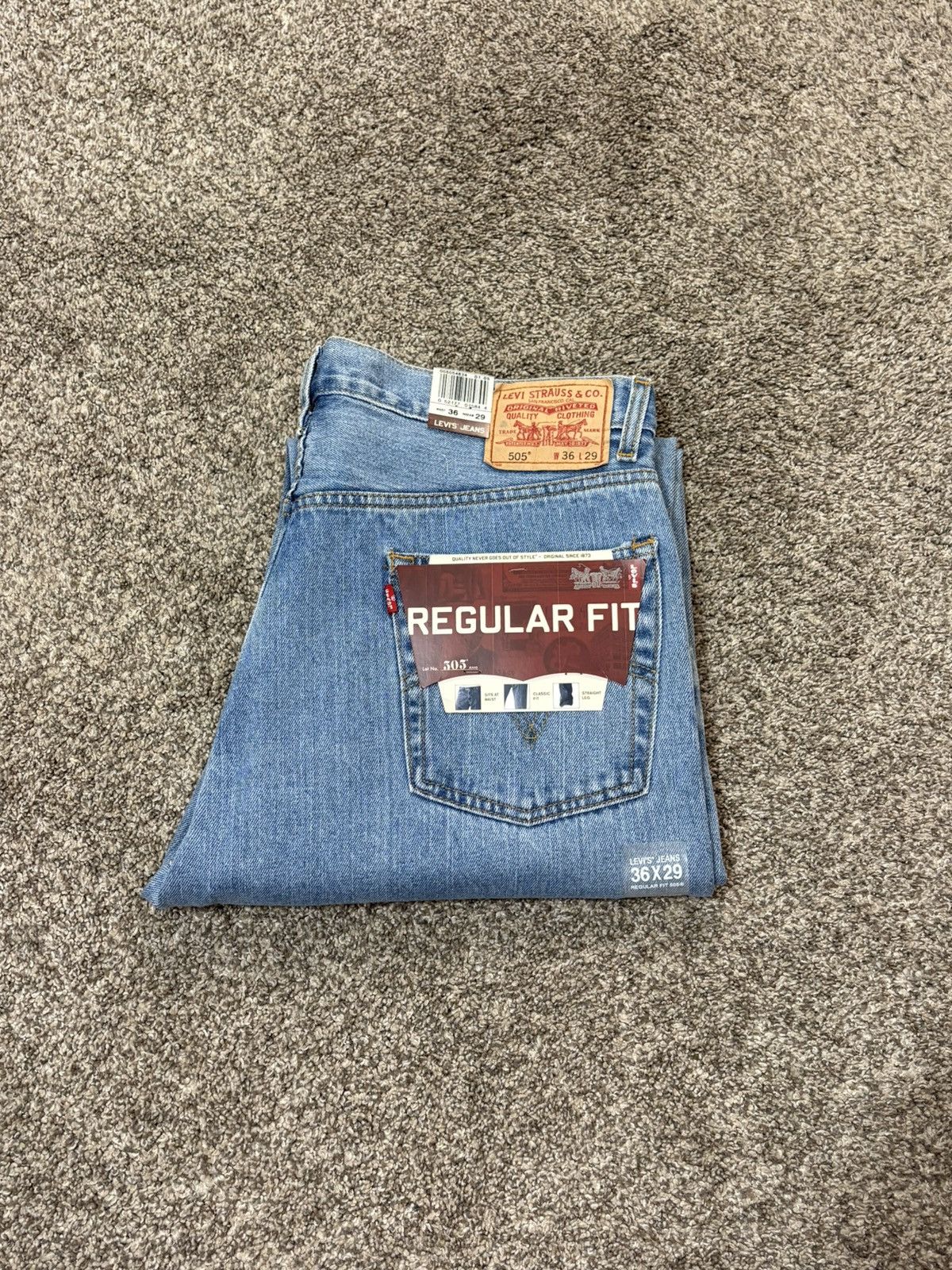 Levi's Vintage Levis 505 Jeans 36x29 Y2K Deadstock Regular Straight Size US 36 / EU 52 - 10 Thumbnail