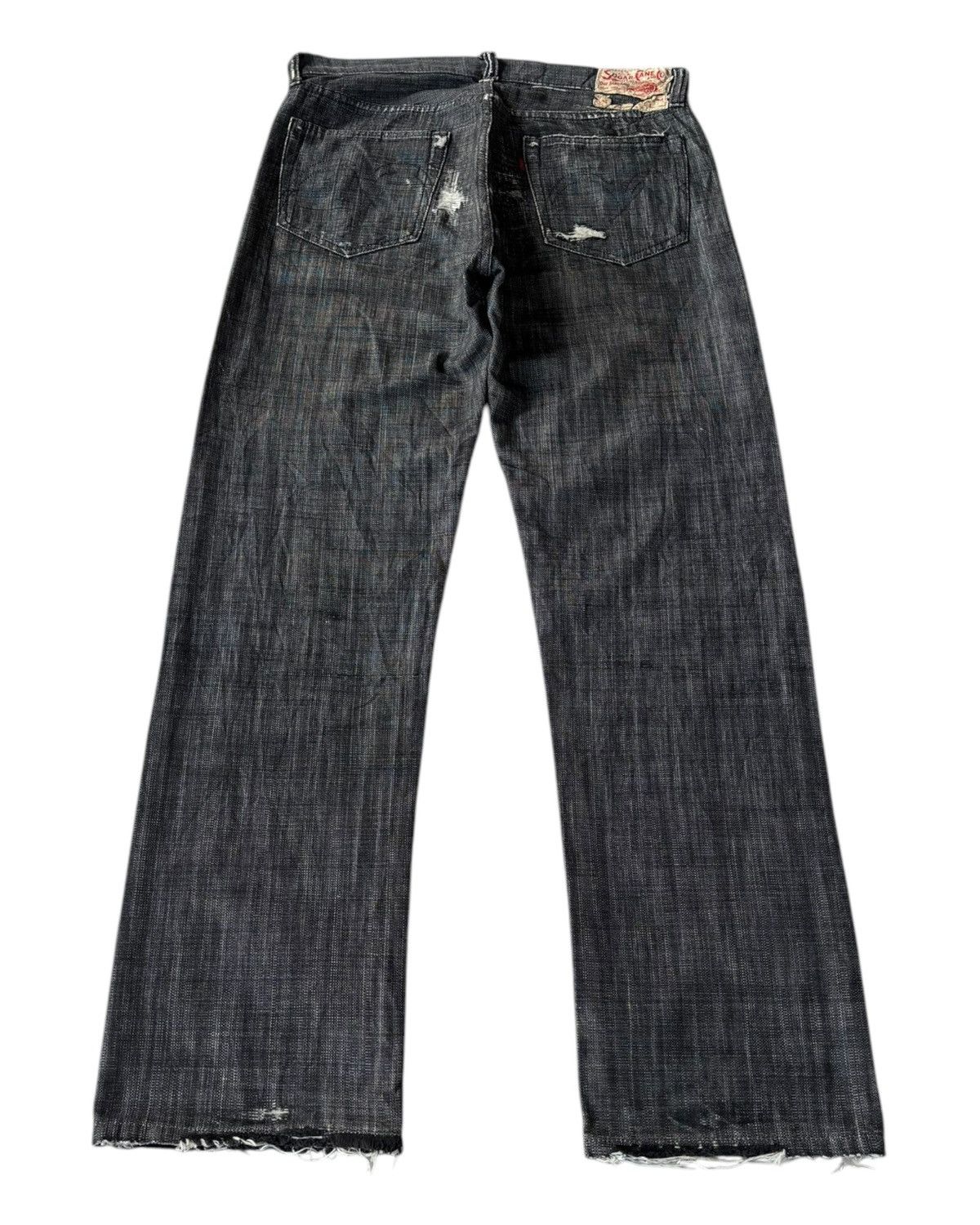 Sugar Cane 🔥VINTAGE SUGAR CANE TOYO ENTERPRISE Distressed Denim Jeans Size US 32 / EU 48 - 2 Thumbnail