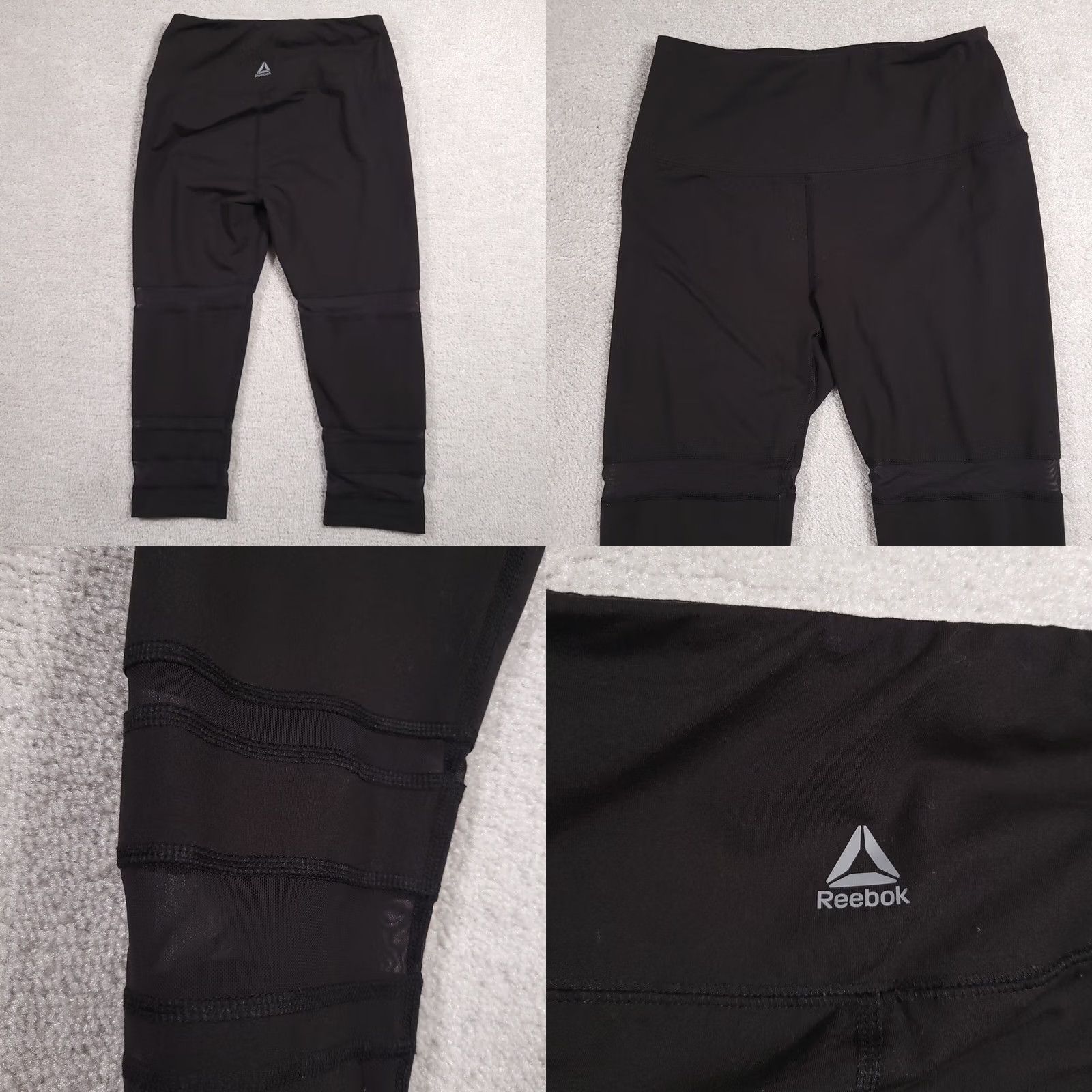 Reebok Reebok Leggings Womens S Small Black Crop Workout Activewear Size 42" / US 20 - 8 Thumbnail