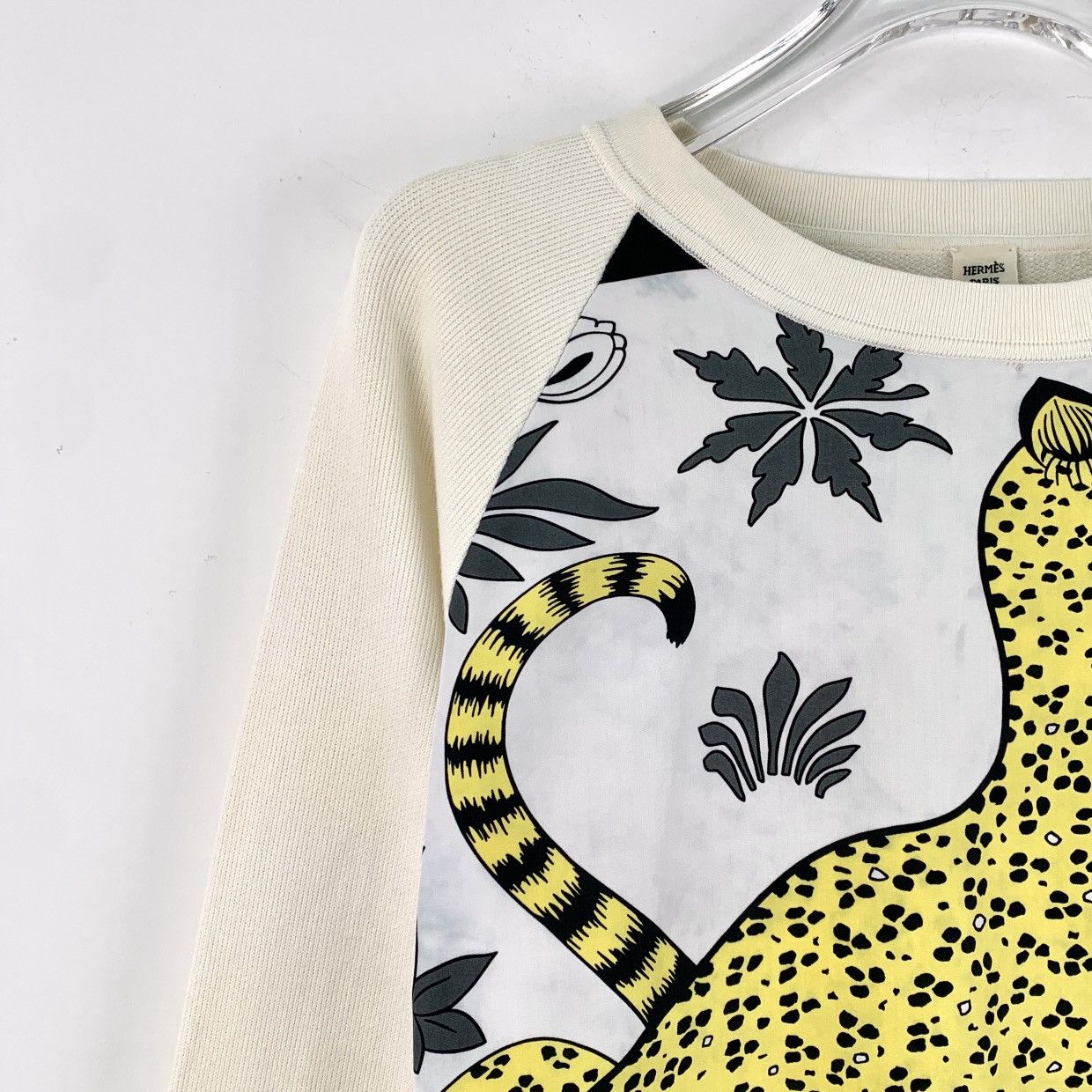 Hermes Hermes Color-blocked Leopard Silk Printed Sweatshirt K26WX Size S / US 4 / IT 40 - 4 Thumbnail