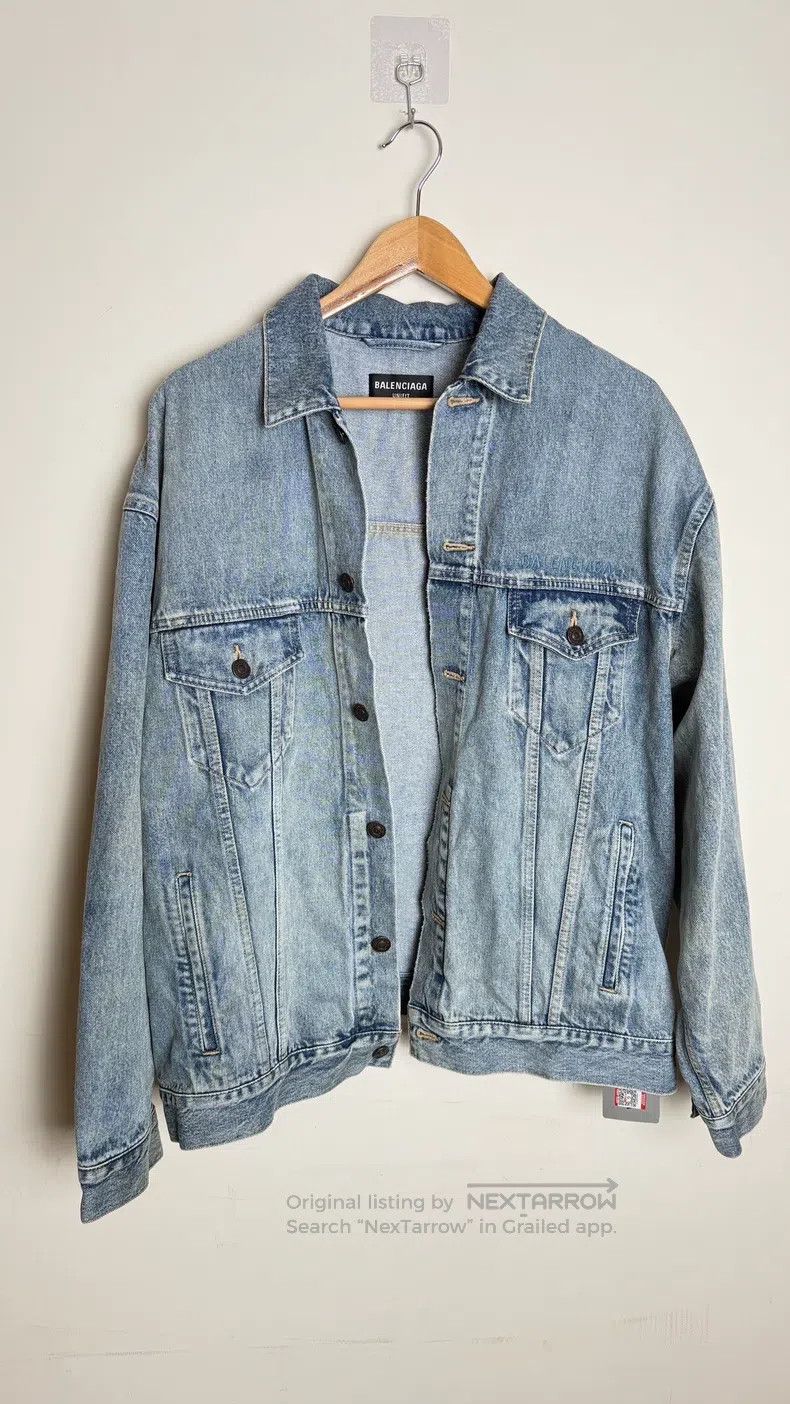 Balenciaga Balenciaga Water-washed effect denim jacket women's blue Size S / US 4 / IT 40 - 1 Thumbnail