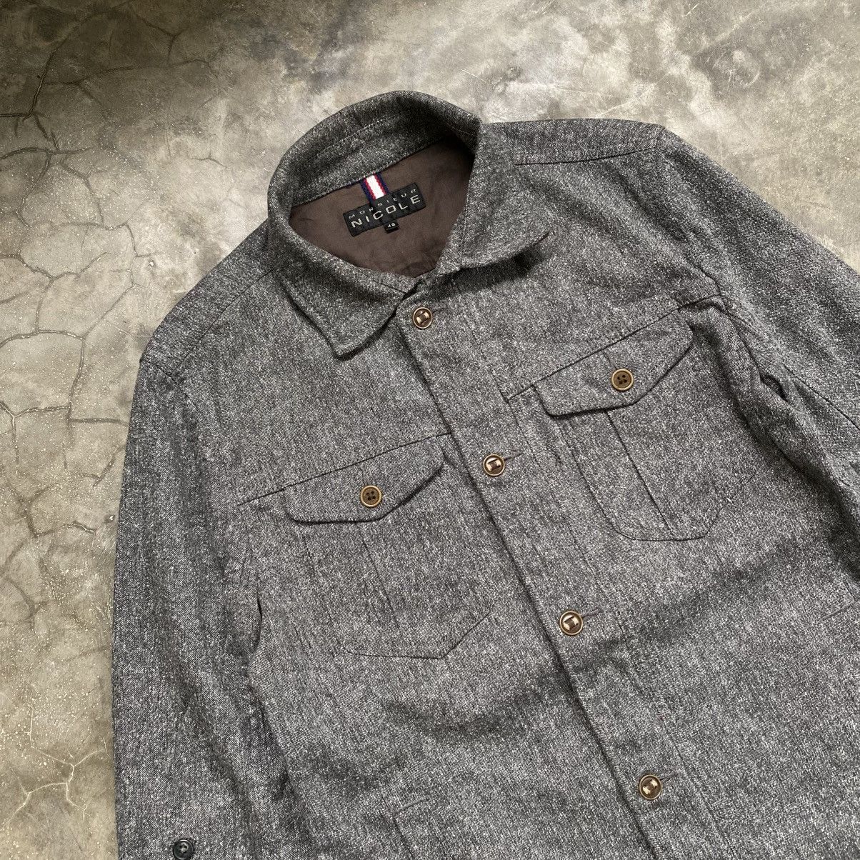 Nicole Club 2000s Monsieur Nicole Grey Button Ups Shirt Size US L / EU 52-54 / 3 - 2 Thumbnail