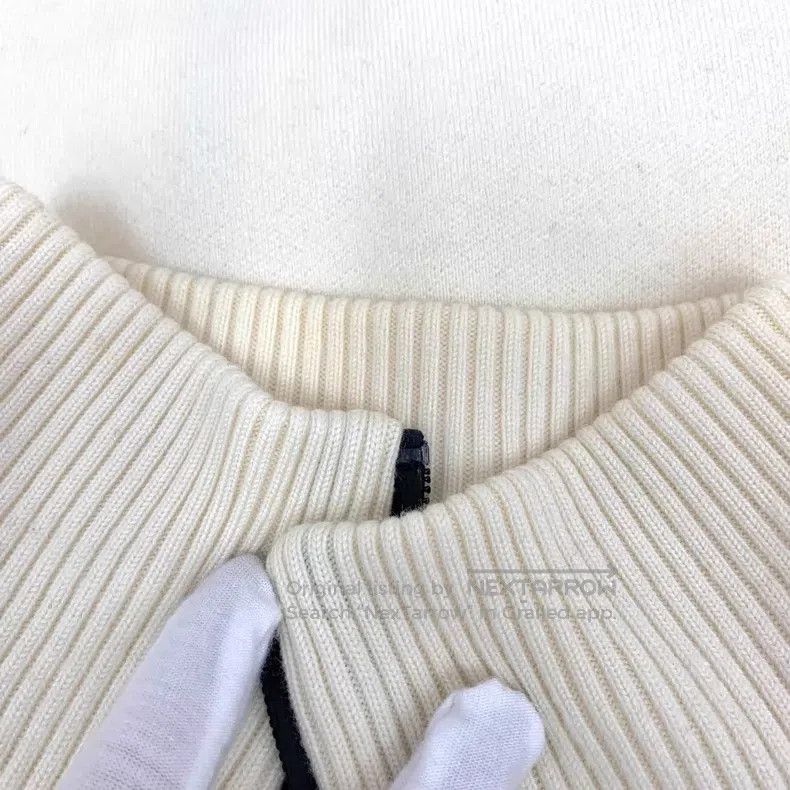 Fendi Fendi Beige Side Logo Striped Wool Zip-Up Hooded Long Slee Size US M / EU 48-50 / 2 - 8 Thumbnail