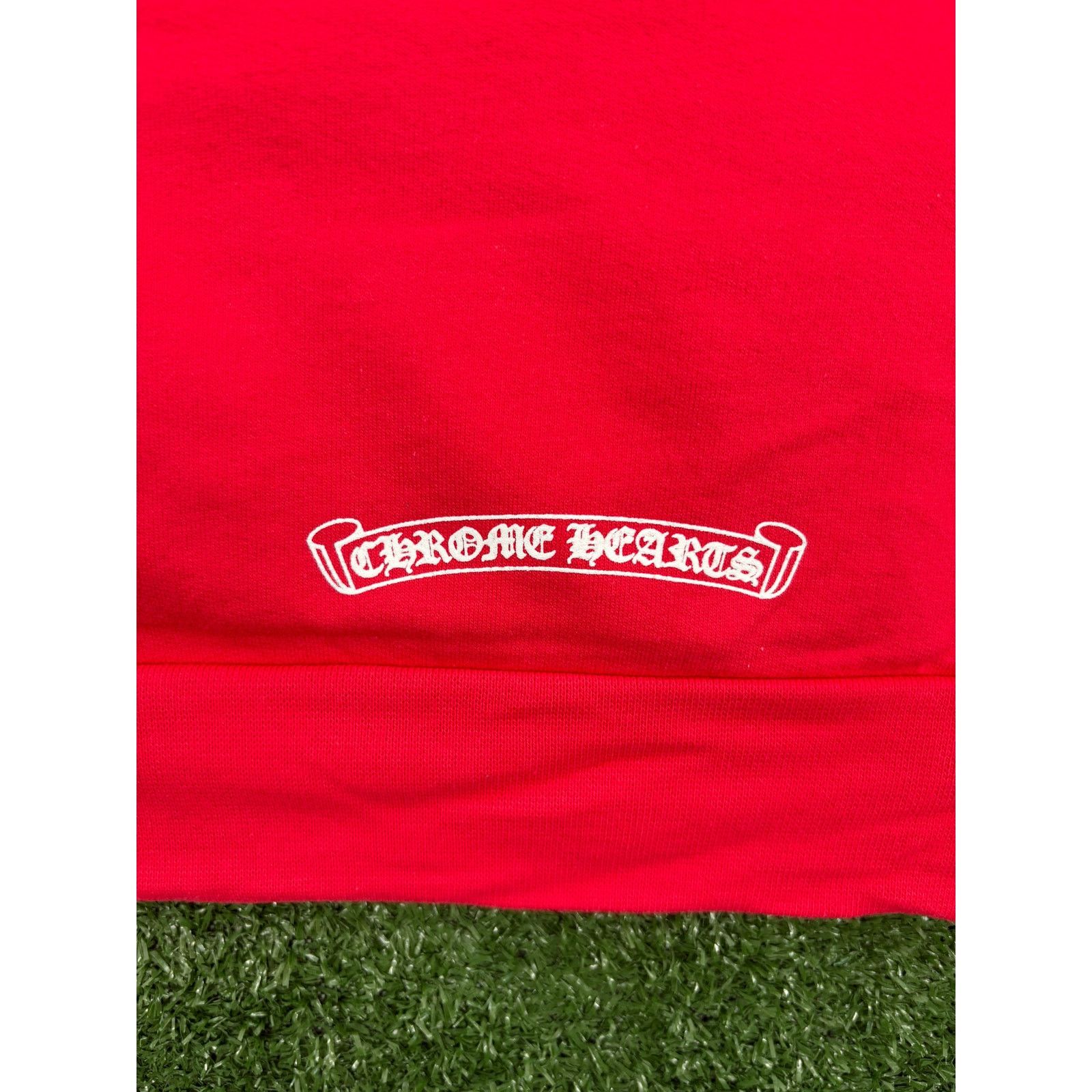 Chrome Hearts Chrome Hearts "Scroll Logo" Red Pullover Hoodie Size XXL Size US XXL / EU 58 / 5 - 8 Thumbnail