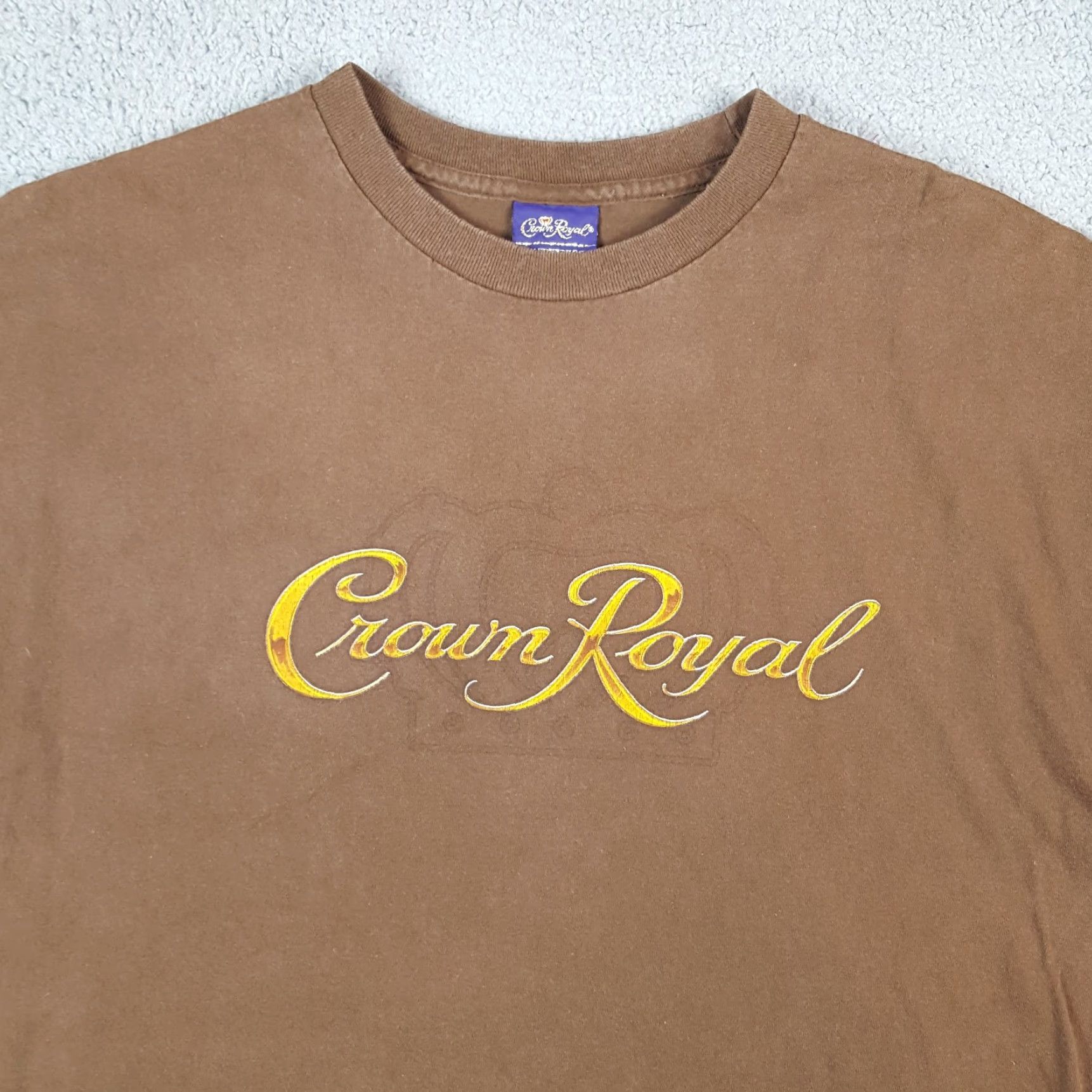 Spell Vintage Crown Royal T-Shirt Men XL Brown 00s 90s Retro Logo Alcohol Summer Size US XL / EU 56 / 4 - 2 Thumbnail