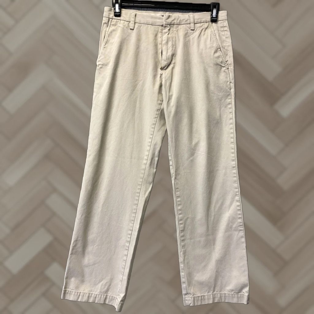 Banana Republic BANANA REPUBLIC Athletic Fit Chino Pants Mens 30x30 Tan Slimming Regular Cotton Blend Size US 30 / EU 46 - 1 Thumbnail