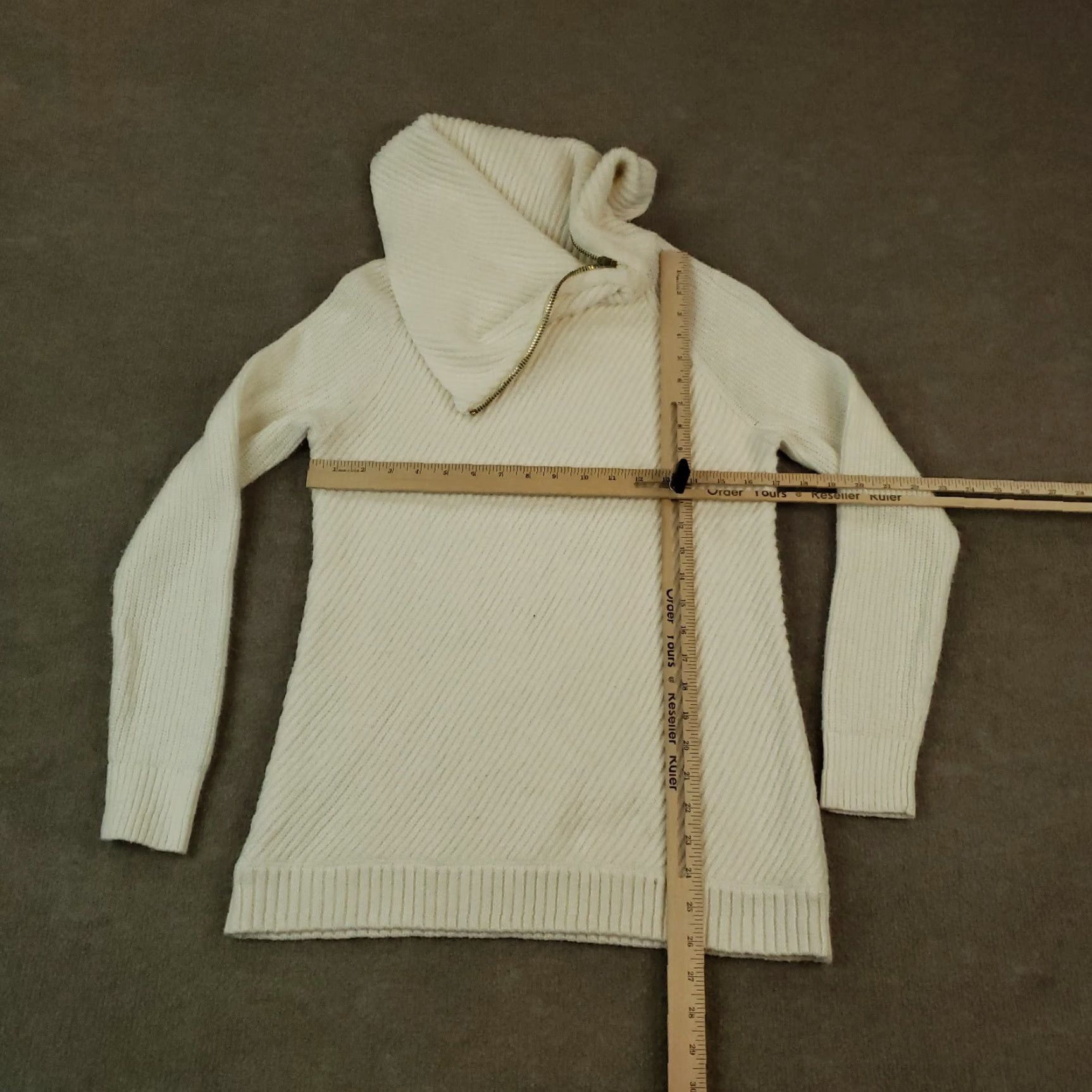 Talbots Talbots Sweater Womens Small White High Neck Long Sleeve Knit Pullover Casual Size S / US 4 / IT 40 - 2 Thumbnail