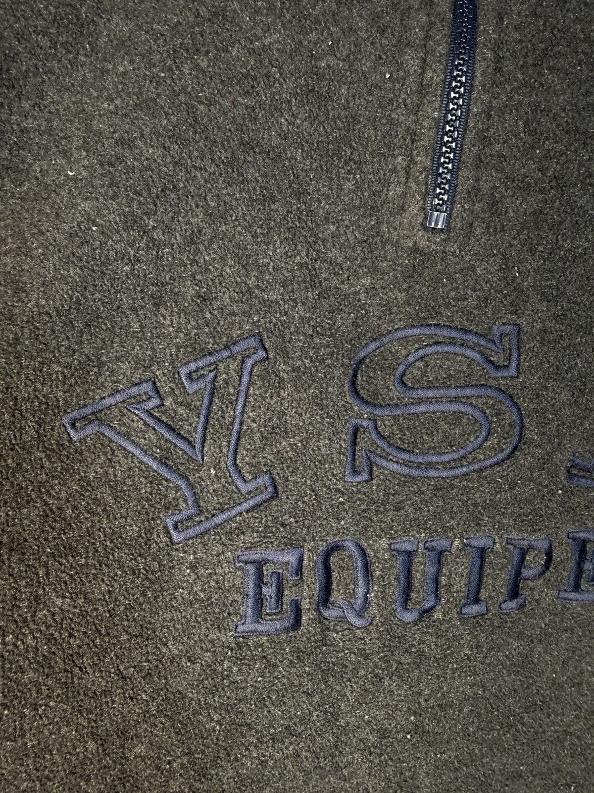 Yves Saint Laurent 90s Fleece YSL Sweatshirt Quarter Zip Vintage Yves Saint Size US XL / EU 56 / 4 - 4 Thumbnail