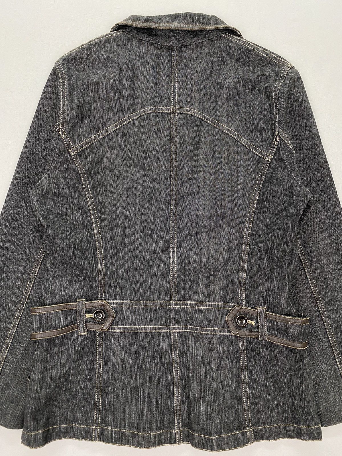 Japanese Brand Japanese Brand Leather Denim Jacket Size XS / US 0-2 / IT 36-38 - 4 Thumbnail