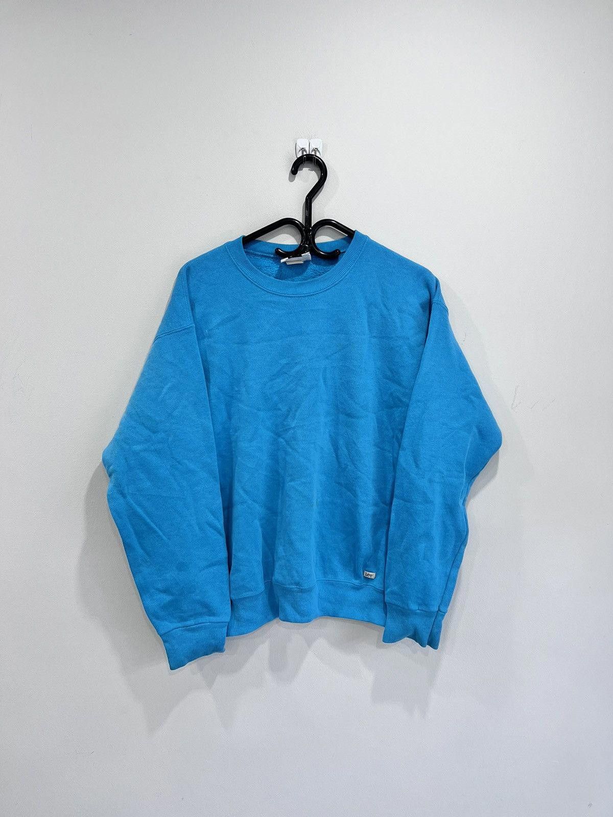 Vintage 90s Blank Sweater sweatshirt lee blue