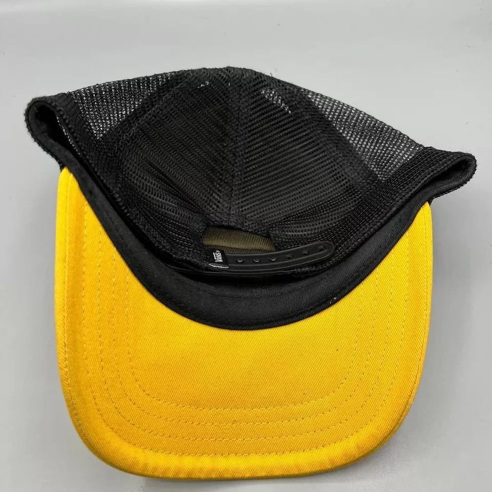 Vans Vans Off The Wall Trucker Hat Men Yellow Black Snap Back Cap Size ONE SIZE - 6 Thumbnail