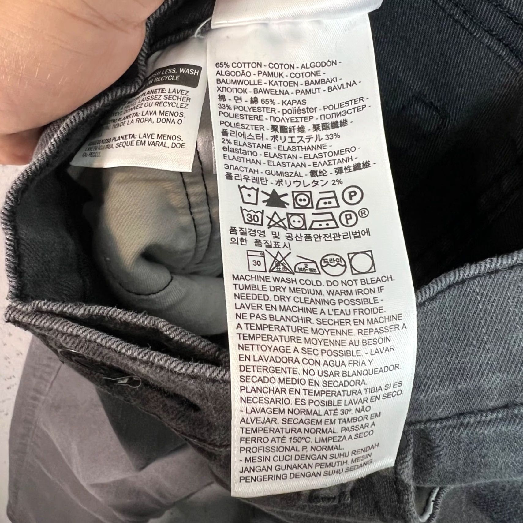 Levi's Levi's 511 Jeans Slim Mens 33 x 30 Gray Cotton Blend Denim 5-Pocket Design Slimming Stretch Size US 33 - 4 Thumbnail