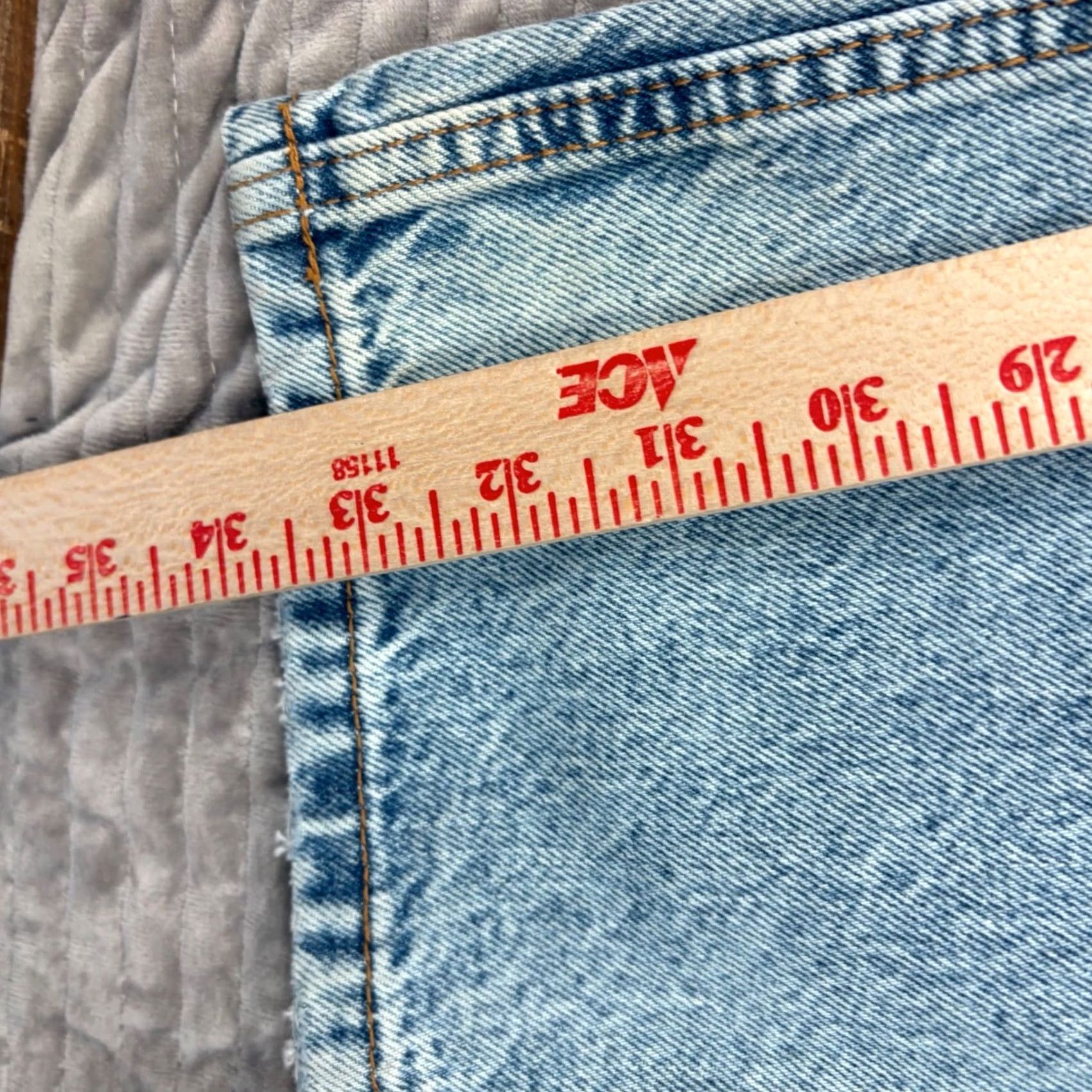 Vintage Revice Denim Straight Womens 23 Blue Prince Light High Rise Leg Size NWT Distressed Size ONE SIZE - 4 Thumbnail