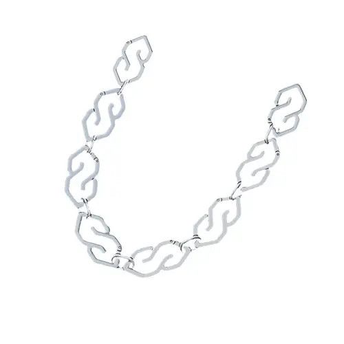 Jewelry Silver Cross & Link Metal Chains, Men's Accessory Chains Size ONE SIZE - 5 Thumbnail