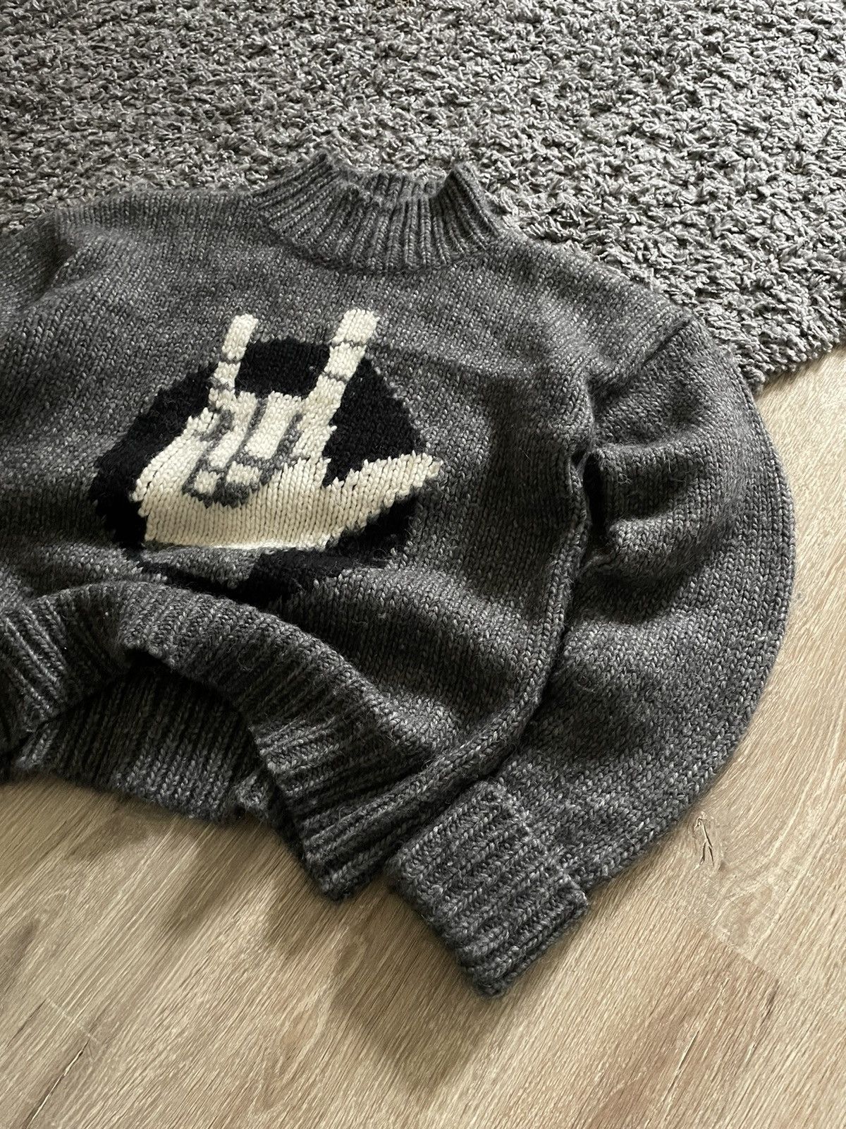 Neil Barrett Rare Neil Barrett Thunderbolt Rock Logo Wool Knit Sweater Size US M / EU 48-50 / 2 - 3 Thumbnail