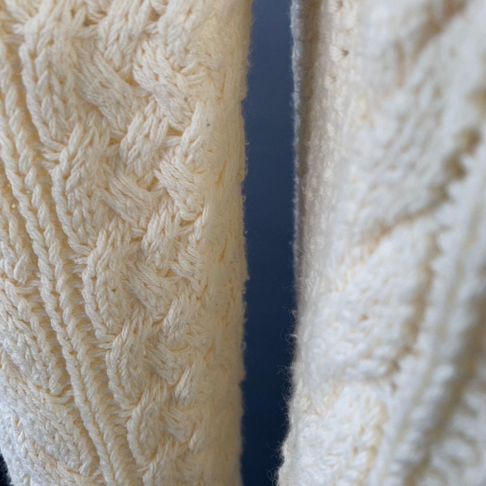 Polo Ralph Lauren Size L Cream Cable Knit Cotton Crew Neck Sweater Size US L / EU 52-54 / 3 - 7 Thumbnail