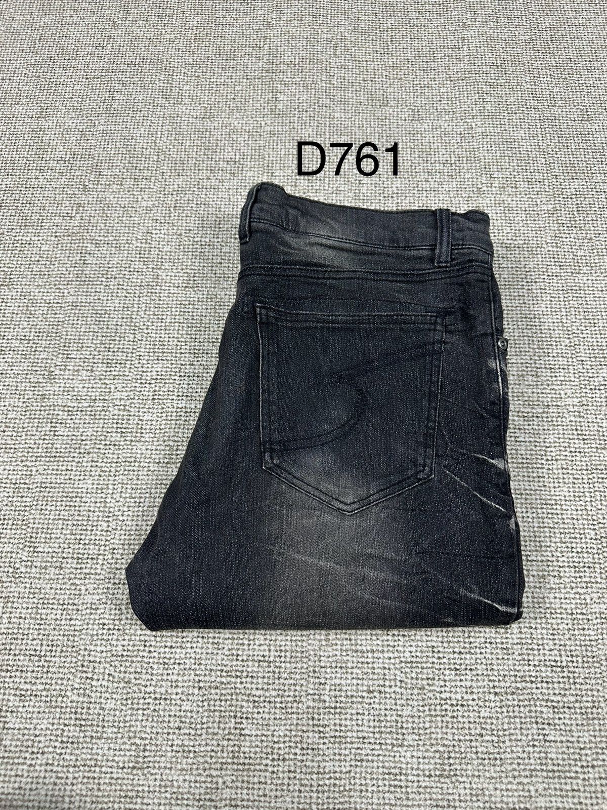 Tornado Mart Iconic Semantic Design Black Tapered Denim 34x33 D761 Size US 34 / EU 50 - 12 Thumbnail