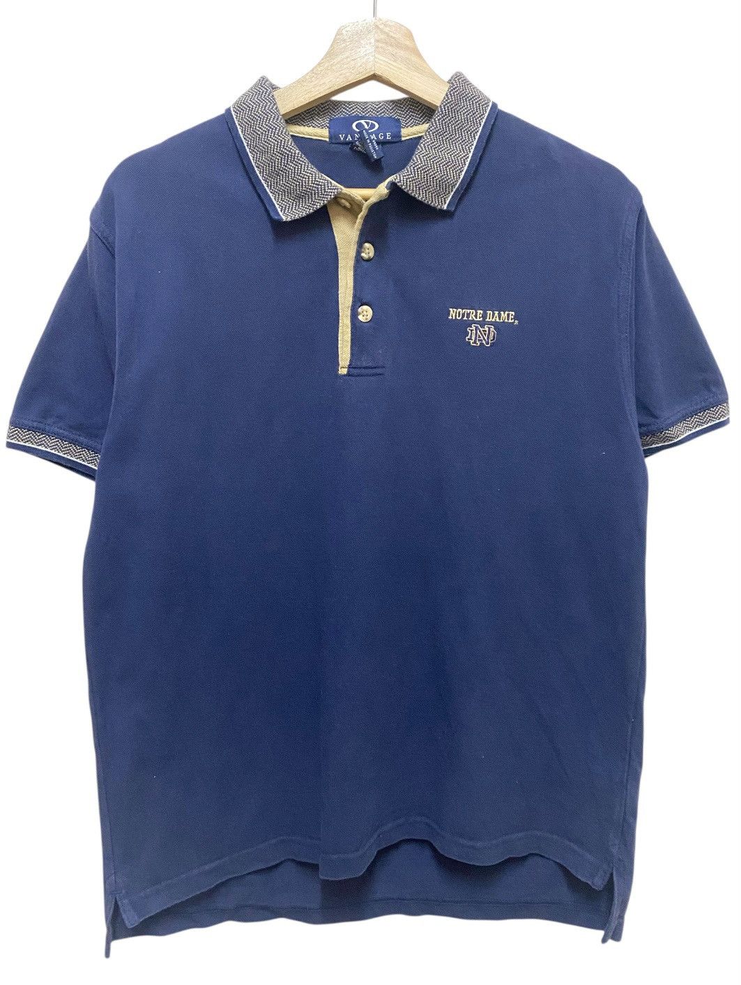 The Unbranded Brand Notre Dame Collar Tee Small Logo Size US XS / EU 42 / 0 - 1 Thumbnail