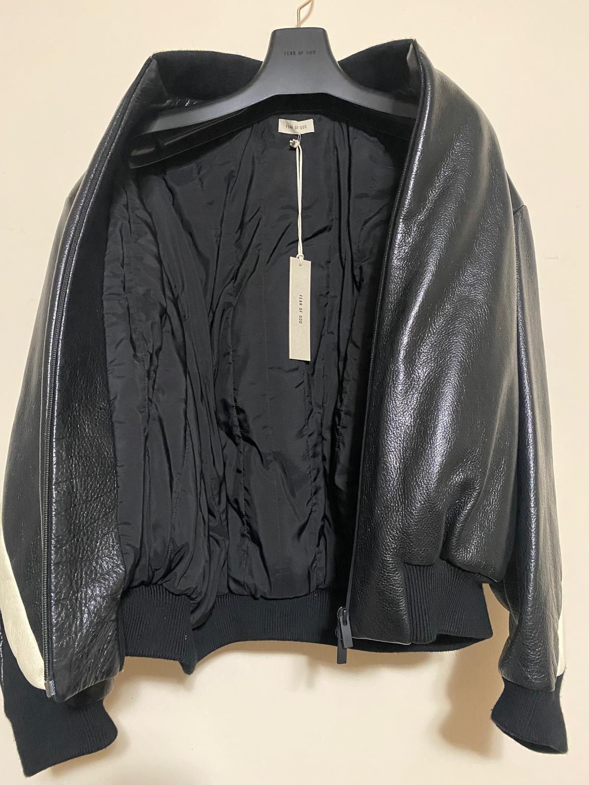 Fear of God Leather Moto Stripe Bomber Jacket – NEW w/ Tags – Authentic Size US M / EU 48-50 / 2 - 4 Thumbnail