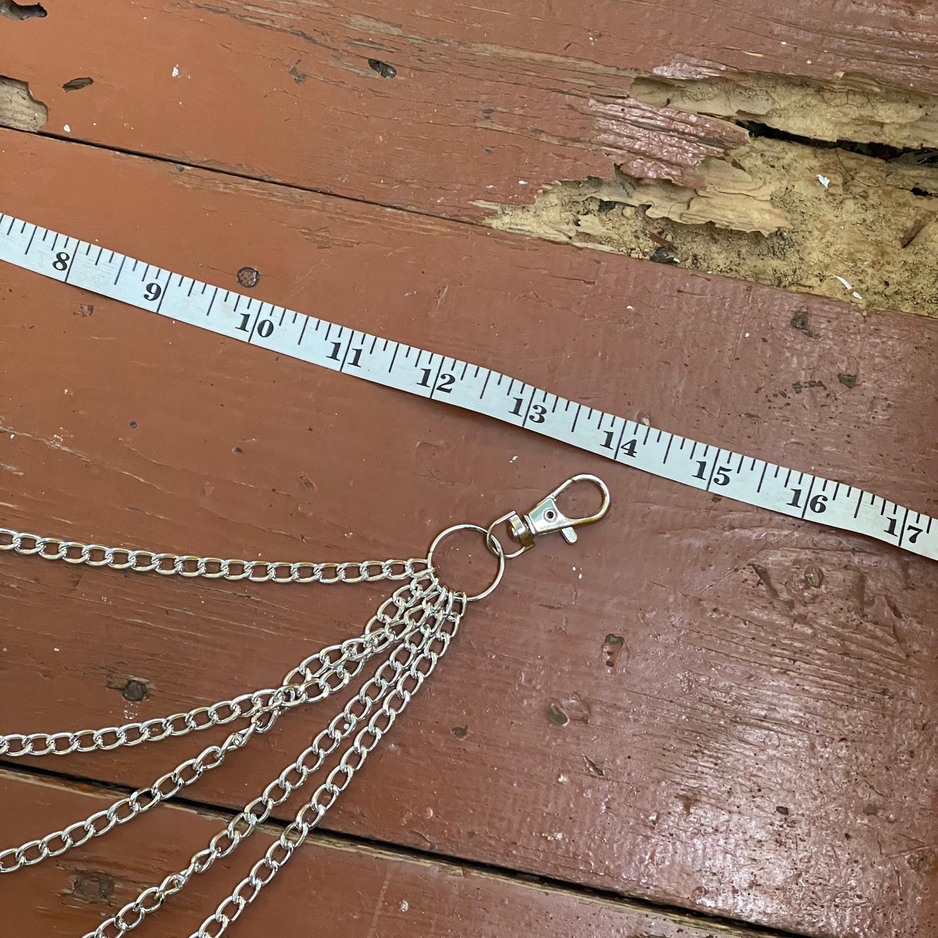Other Pants chain Y2K Punk Goth Key Clip alt Layered o ring Size ONE SIZE - 7 Thumbnail