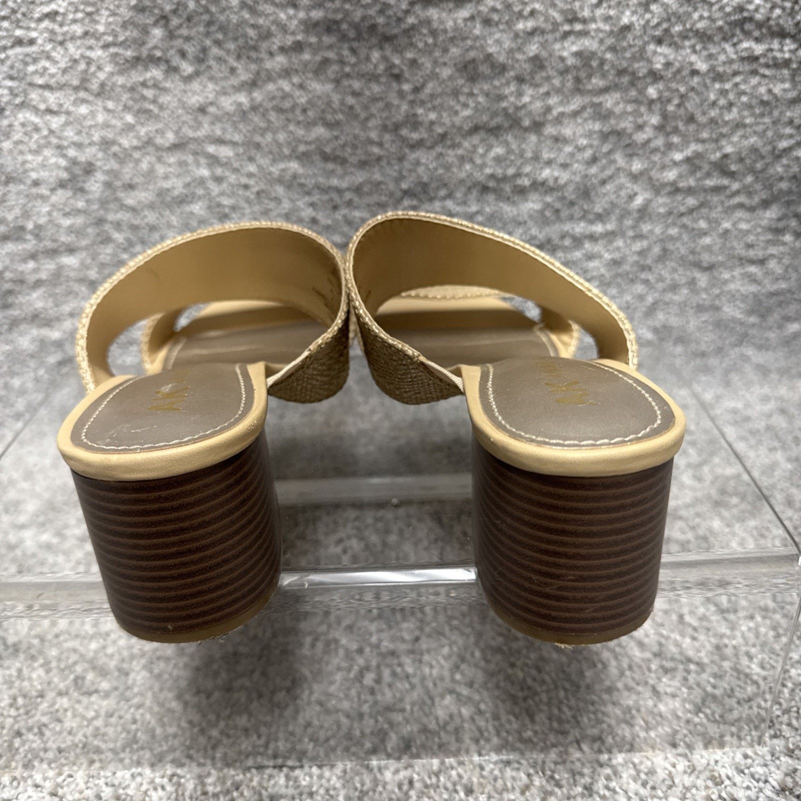 Anne Klein Anne Klein Sandals Women 7.5M Chic Block Heel Textured Retro Size US 7.5 / IT 37.5 - 5 Thumbnail