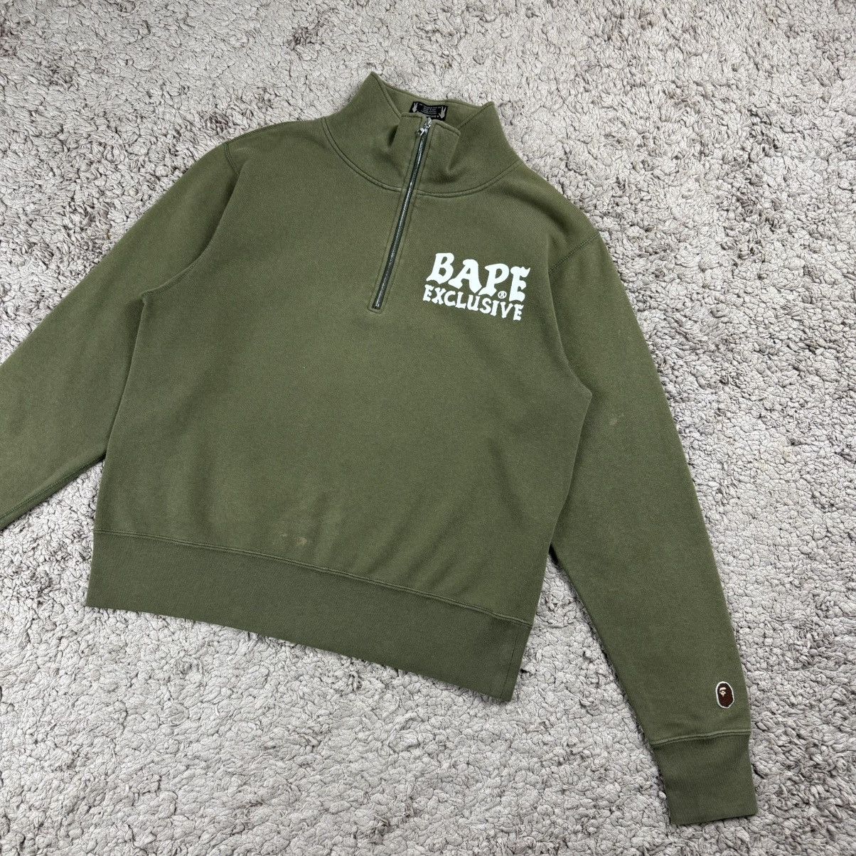 Bape Vintage Bape Exclusive Spellout Half Zipper Sweatshirt Size US S / EU 44-46 / 1 - 4 Thumbnail