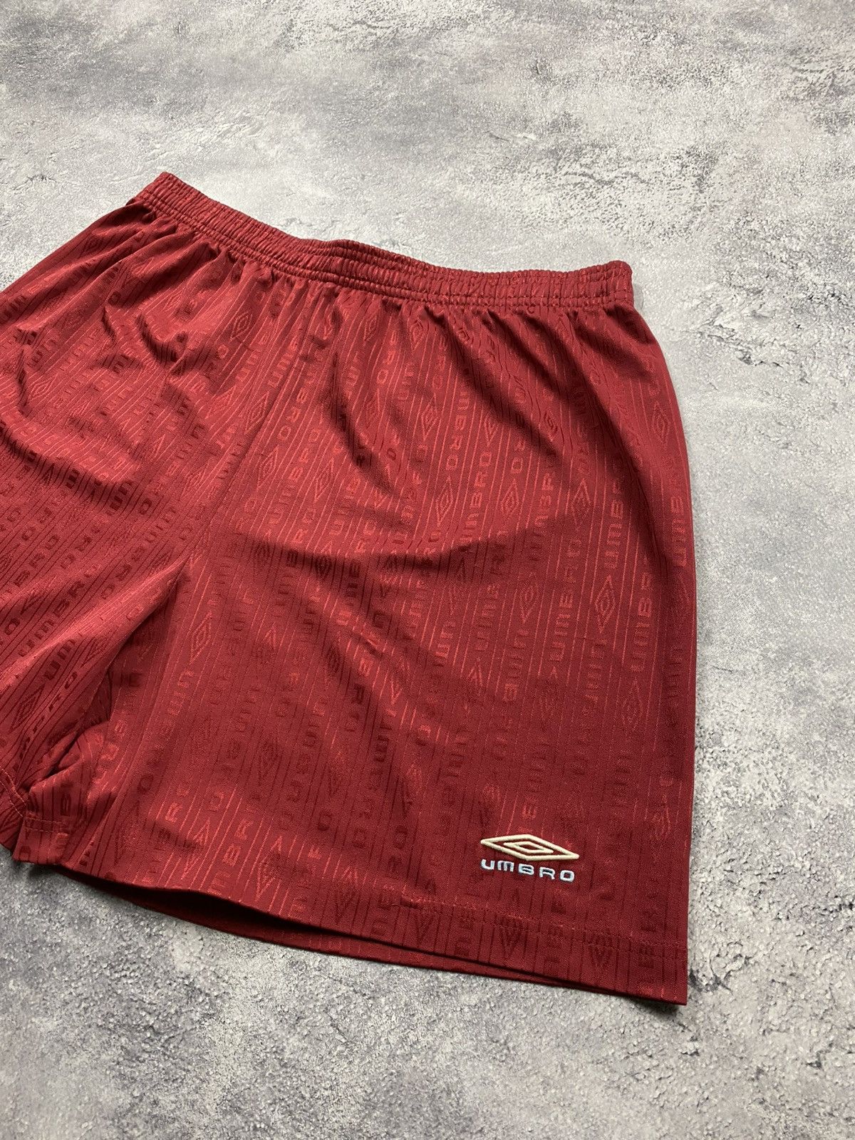 Umbro Vintage Umbro Monogram Soccer Red Shorts Rare Logo 90s Size US 38 / EU 54 - 4 Thumbnail