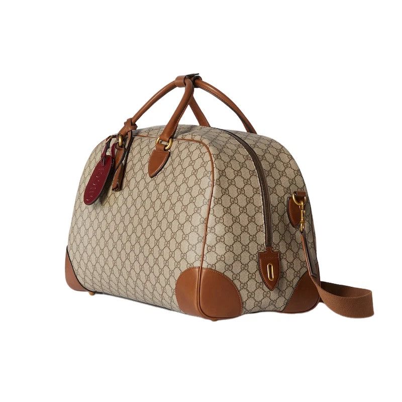 Gucci GUCCI GG Medium Beige/Brown Duffle Bag New Authentic Size ONE SIZE - 2 Thumbnail