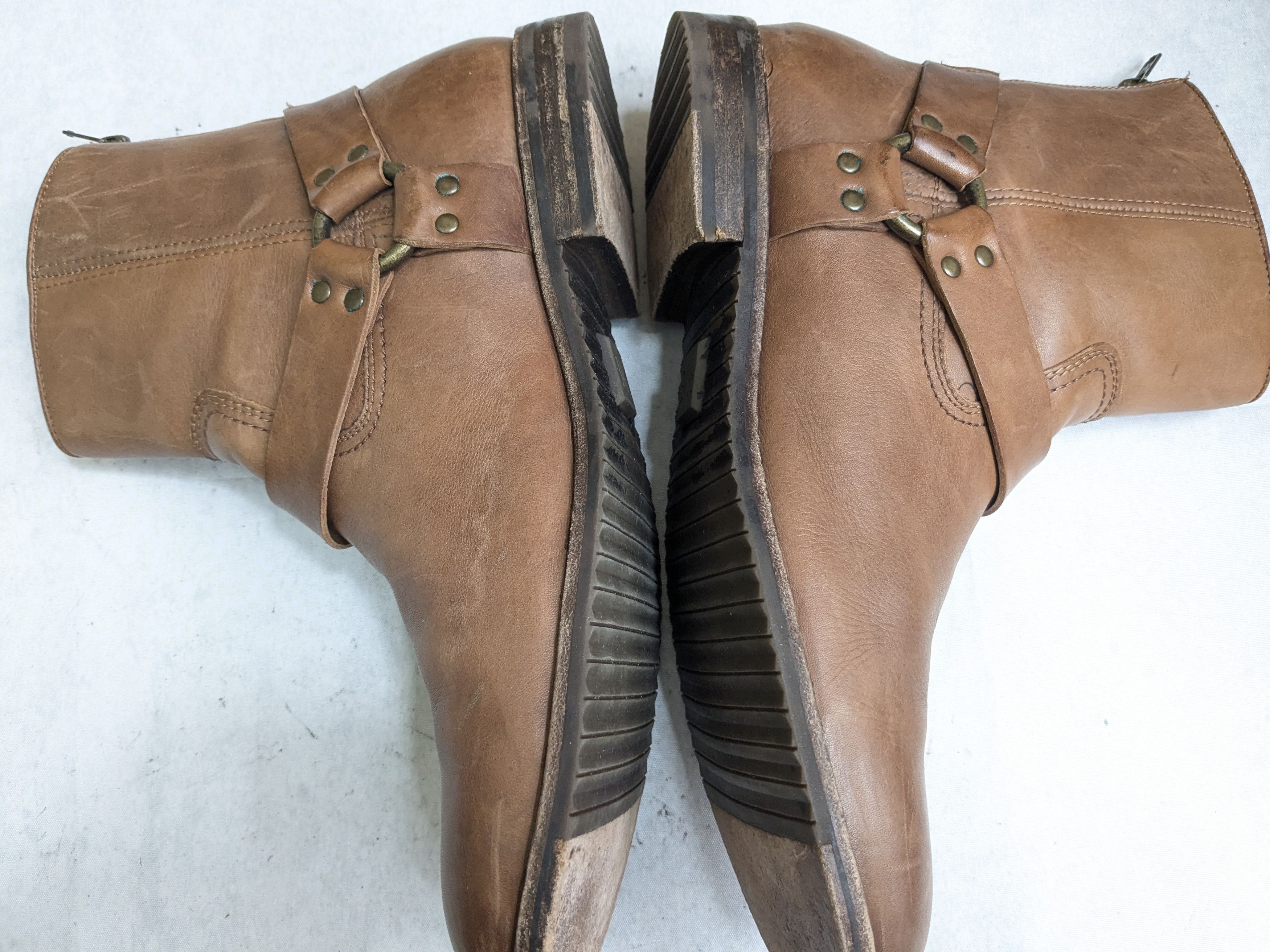 Frye Frye Harness Boots Brown 10.5 Leather Buckle Strap Size US 10.5 / EU 43-44 - 8 Thumbnail