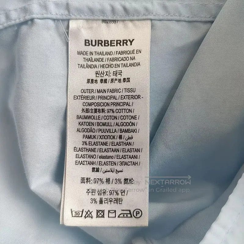 Burberry Burberry Light Blue Linen Blend Women's Shirt. Size M / US 6-8 / IT 42-44 - 4 Thumbnail