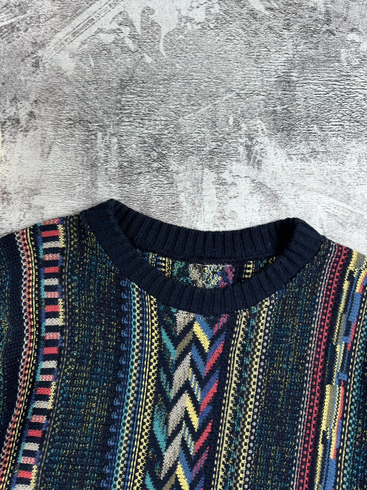 Japanese Brand Vintage 90S Hippie Hip Hop USA Coogi Style Knited Sweater Size US L / EU 52-54 / 3 - 8 Thumbnail