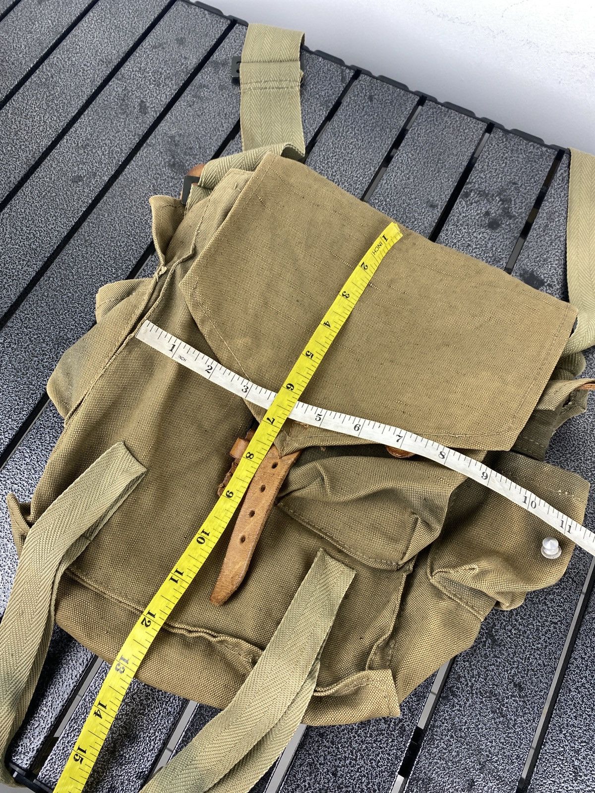 Japanese Brand 2000’s Shimamura Tokyo Canvas Military Tactical Sling Bag Size ONE SIZE - 12 Thumbnail