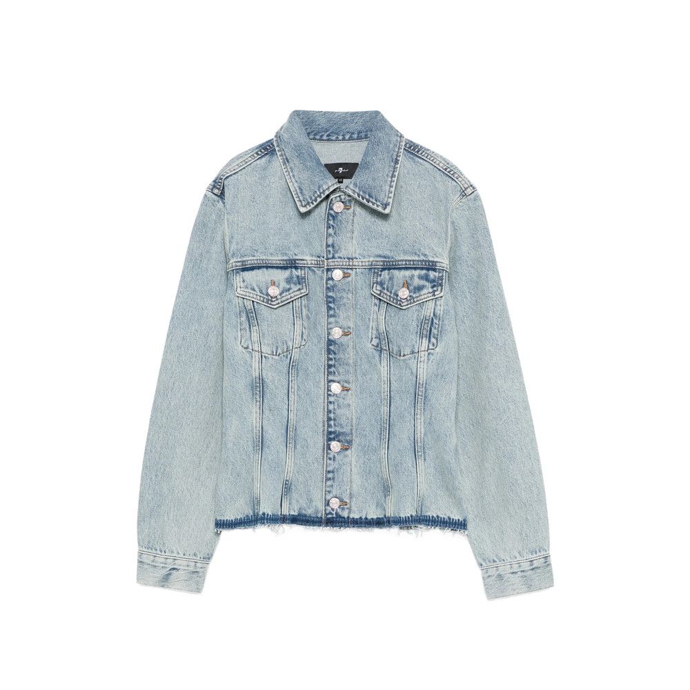 7 For All Mankind 7 For All Mankind BLUE Jackets - Denim Jackets Size S / US 4 / IT 40 - 1 Thumbnail