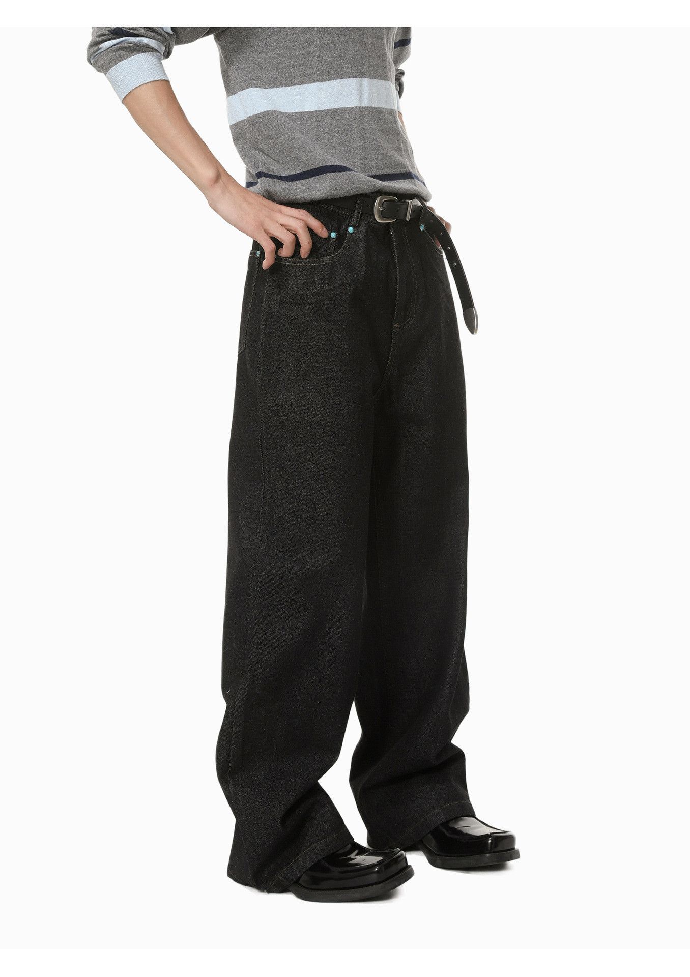 Japanese Brand Men's Japanese Retro Loose Casual Wide-Leg Jeans Size US 32 / EU 48 - 4 Thumbnail