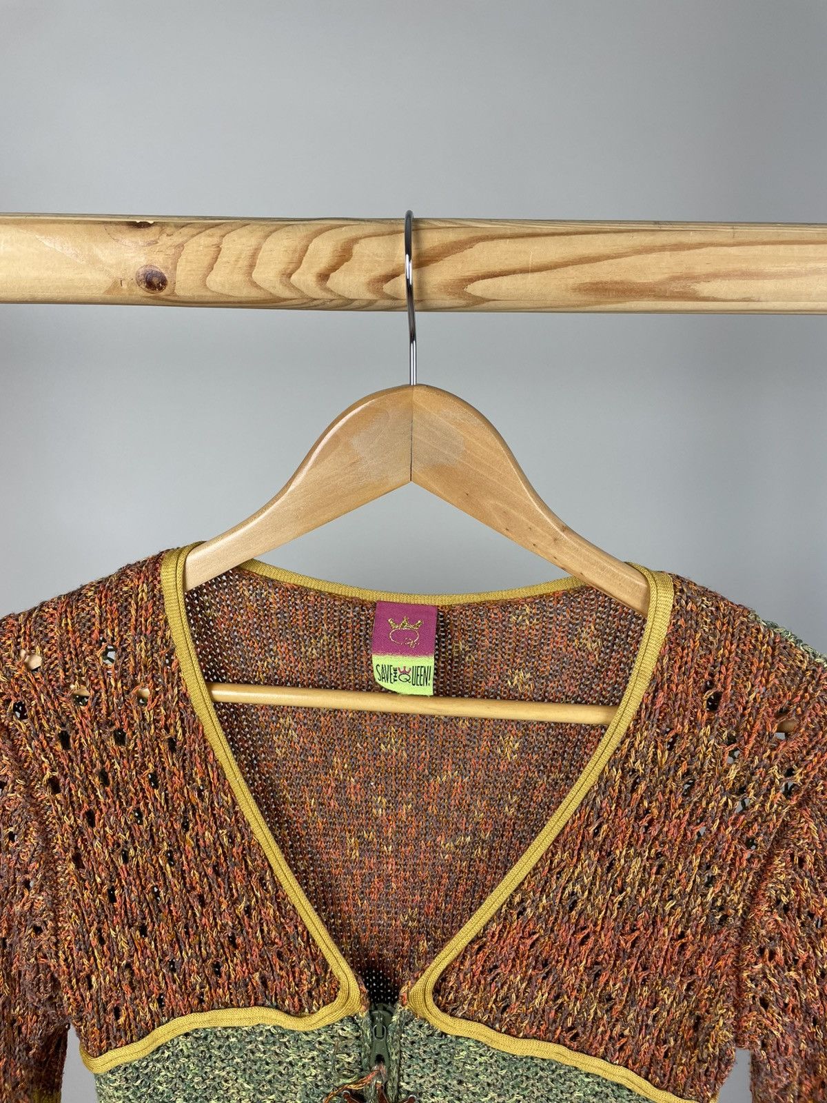 Vintage Save the queen knit cardigan zip size M y2k Size M / US 6-8 / IT 42-44 - 2 Thumbnail