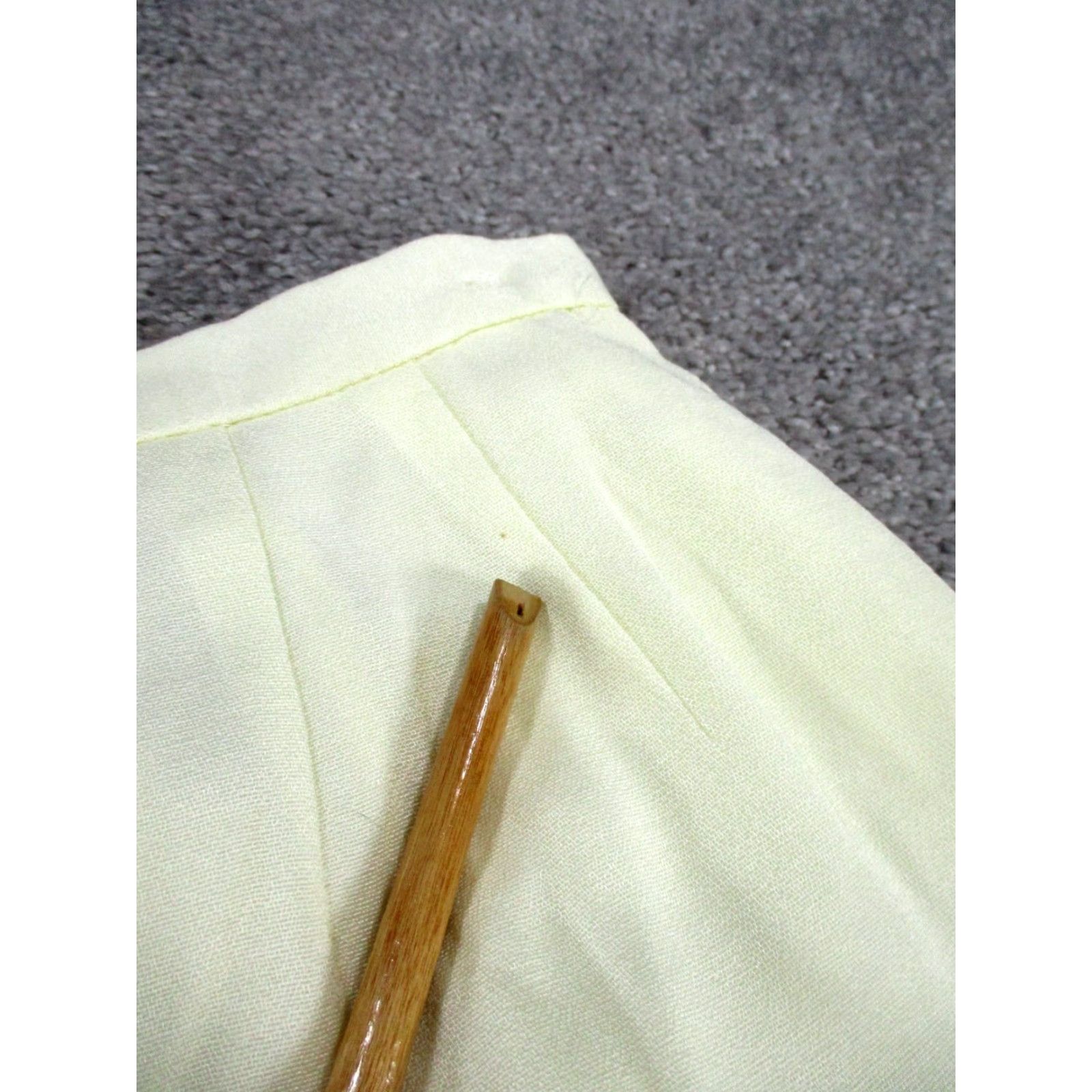 Vintage Huey Waltzer Skirt Womens 10 Ivory Pencil Zip Knee Length Size 32" / US 10 / IT 46 - 5 Thumbnail