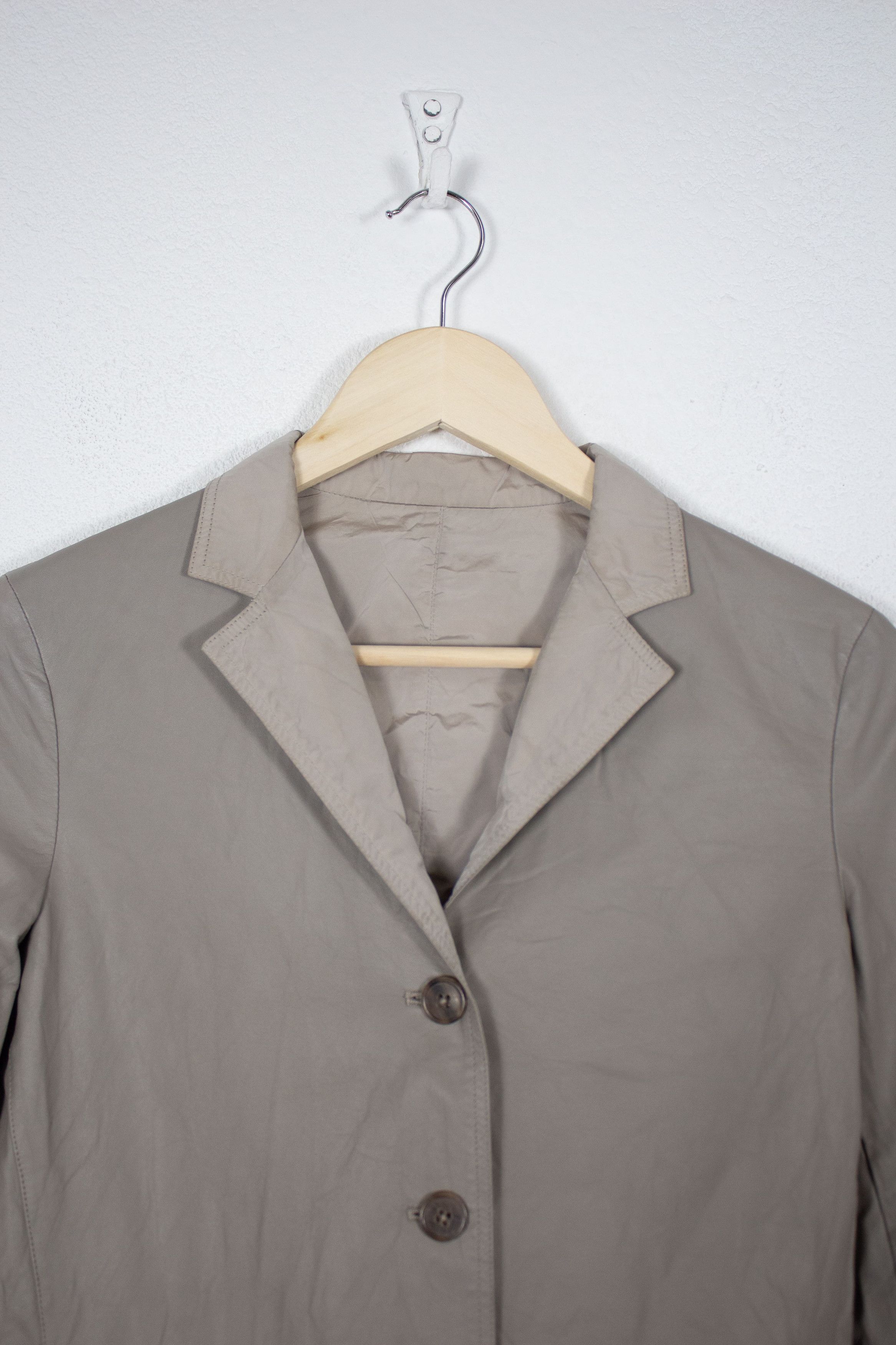 Jil Sander Jil Sander Reversible Leather-Nylon Blazer Jacket Y2K Size XXS / US 00 / IT 34 - 2 Thumbnail
