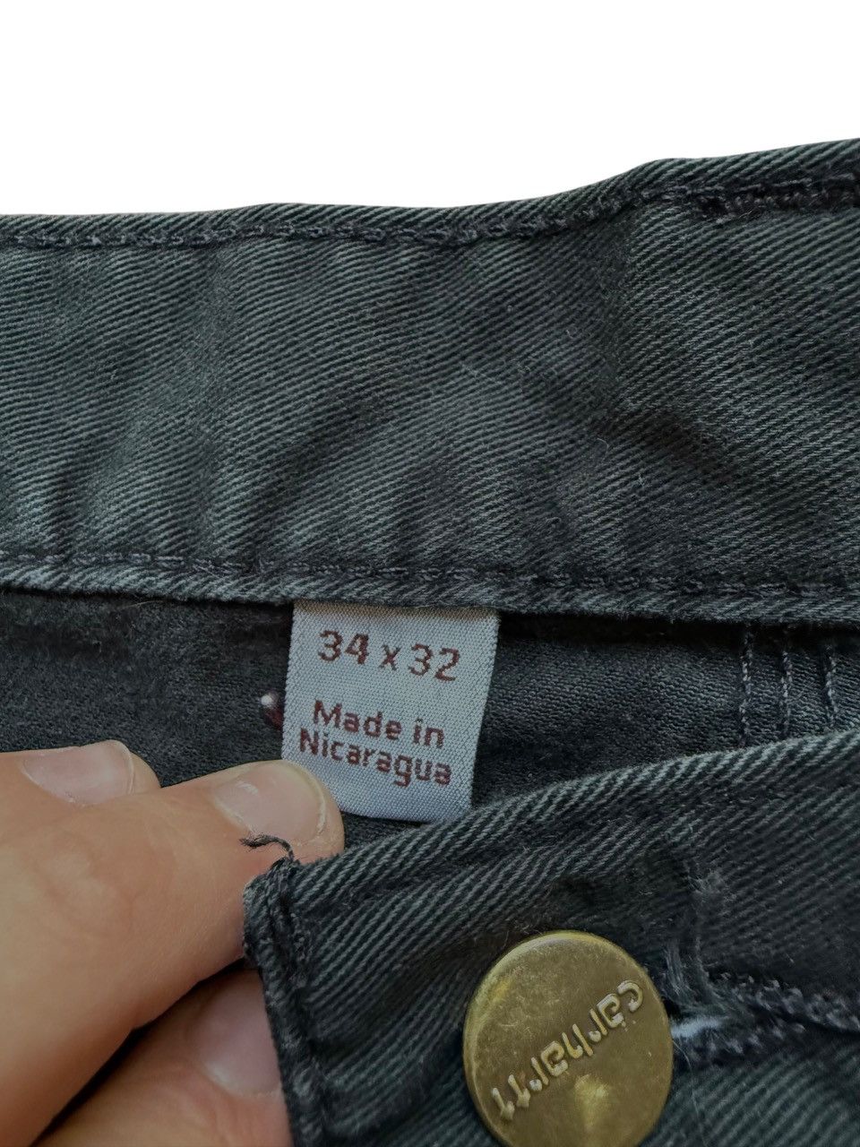 Carhartt Vintage Carhartt Straight Legged Black Baggy Denim Size US 34 / EU 50 - 2 Thumbnail