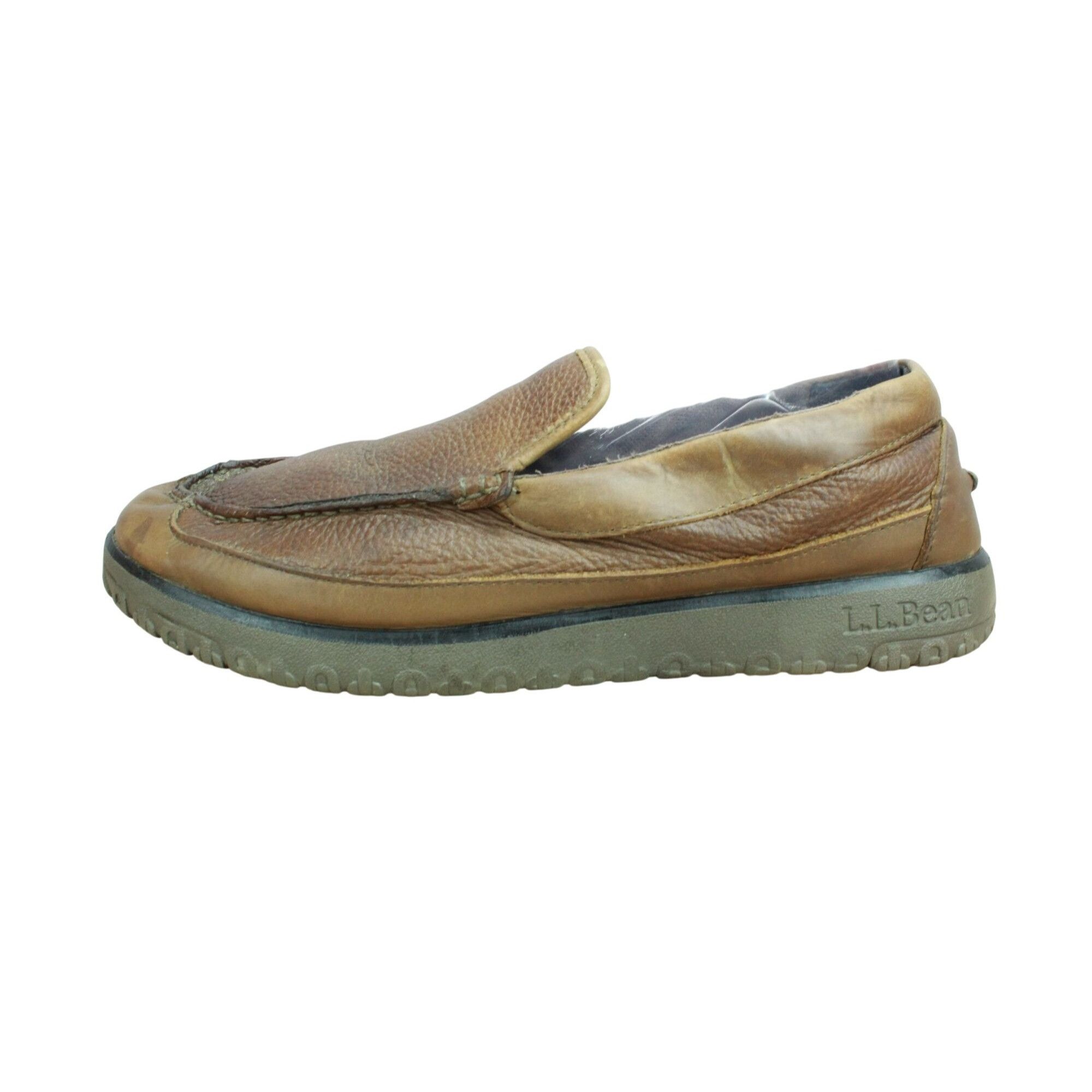 L.L. Bean × Leather LL Bean All Week Shearling Lined Moccasin Slippers 11 M Size US 11 / EU 44 - 1 Thumbnail